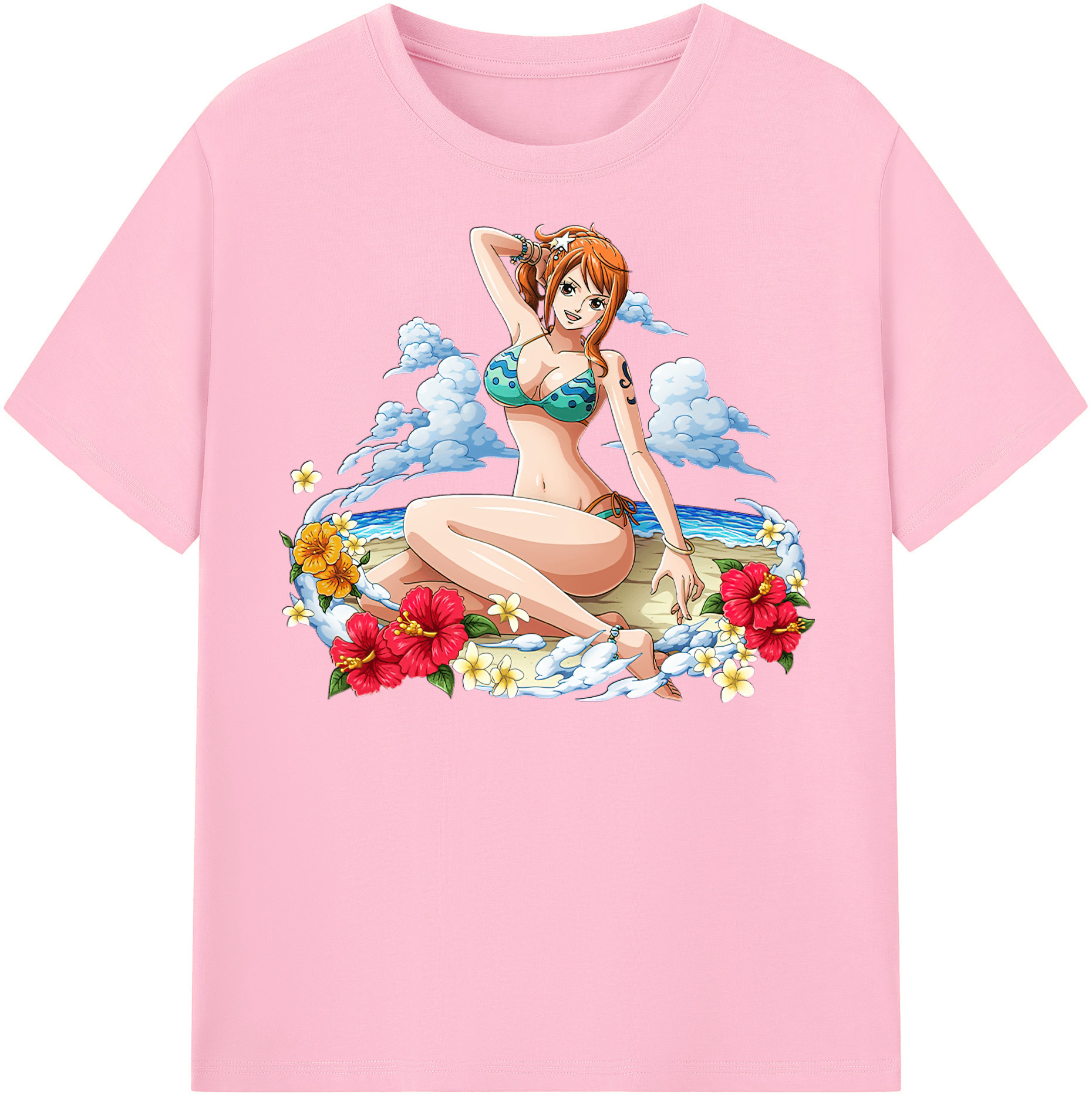 ワンピース ナミ ONE PIECE Nami 綿100％半袖Tシャツ（フロントプリント）