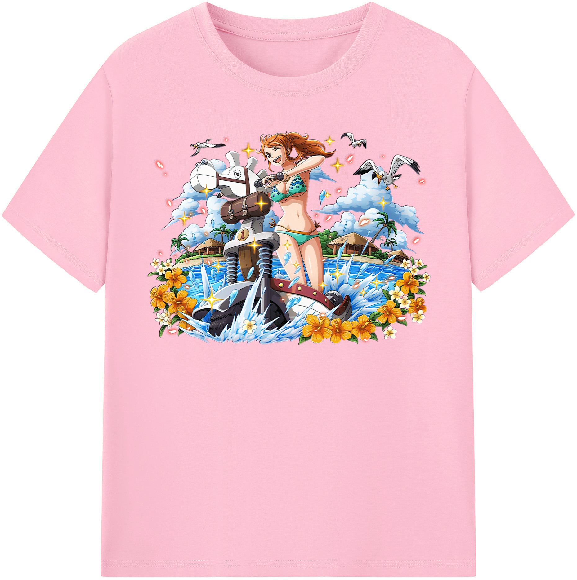 ワンピース ナミ ONE PIECE Nami 綿100％半袖Tシャツ（フロントプリント）