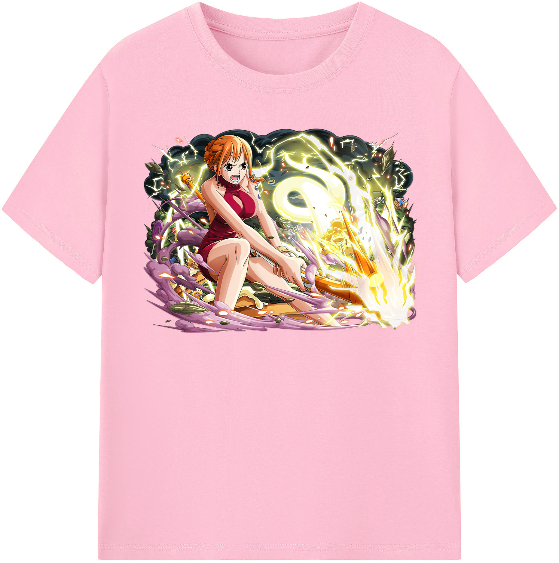 ワンピース ナミ ONE PIECE Nami 綿100％半袖Tシャツ（フロントプリント）