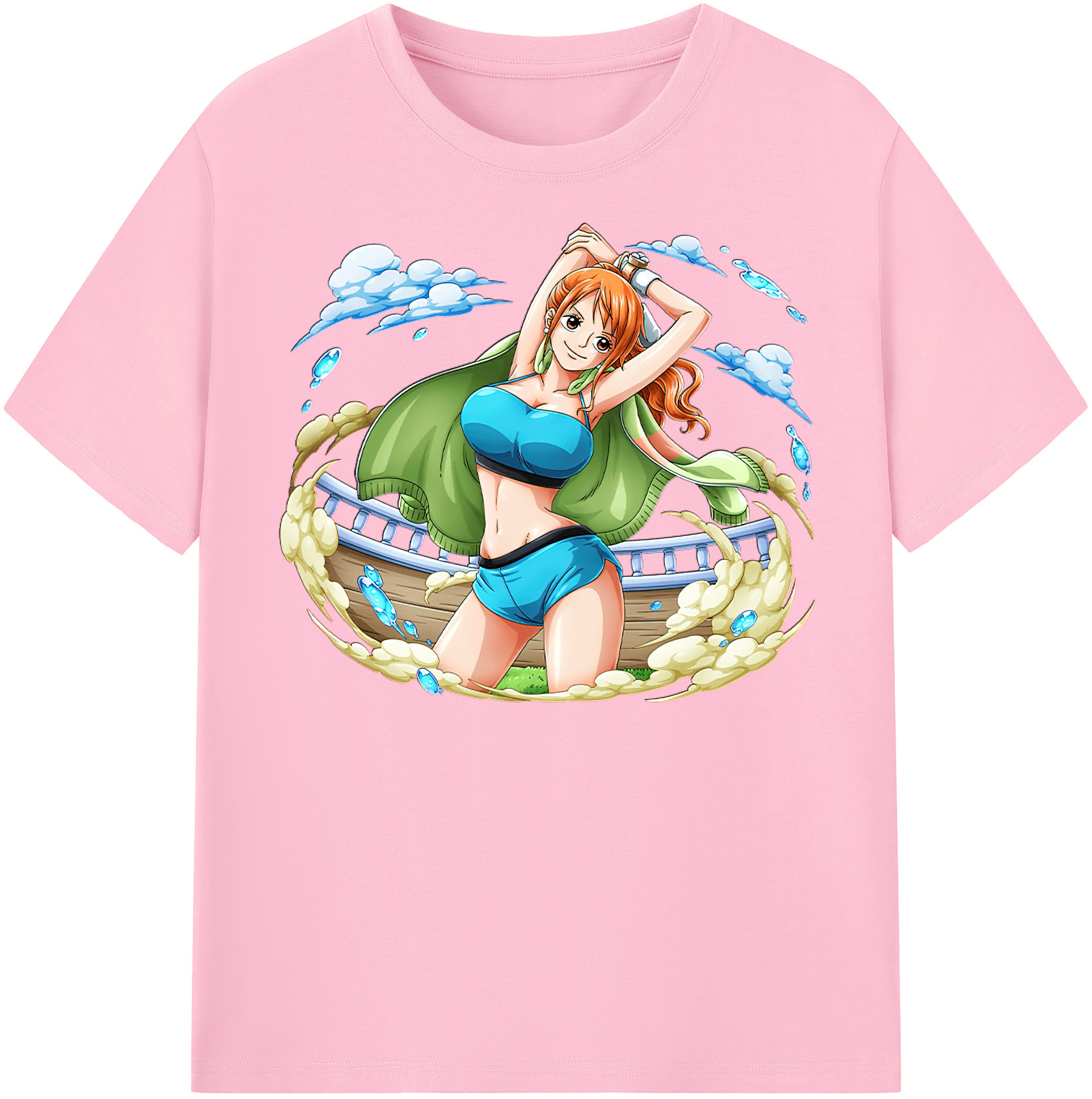 ワンピース ナミ ONE PIECE Nami 綿100％半袖Tシャツ（フロントプリント）