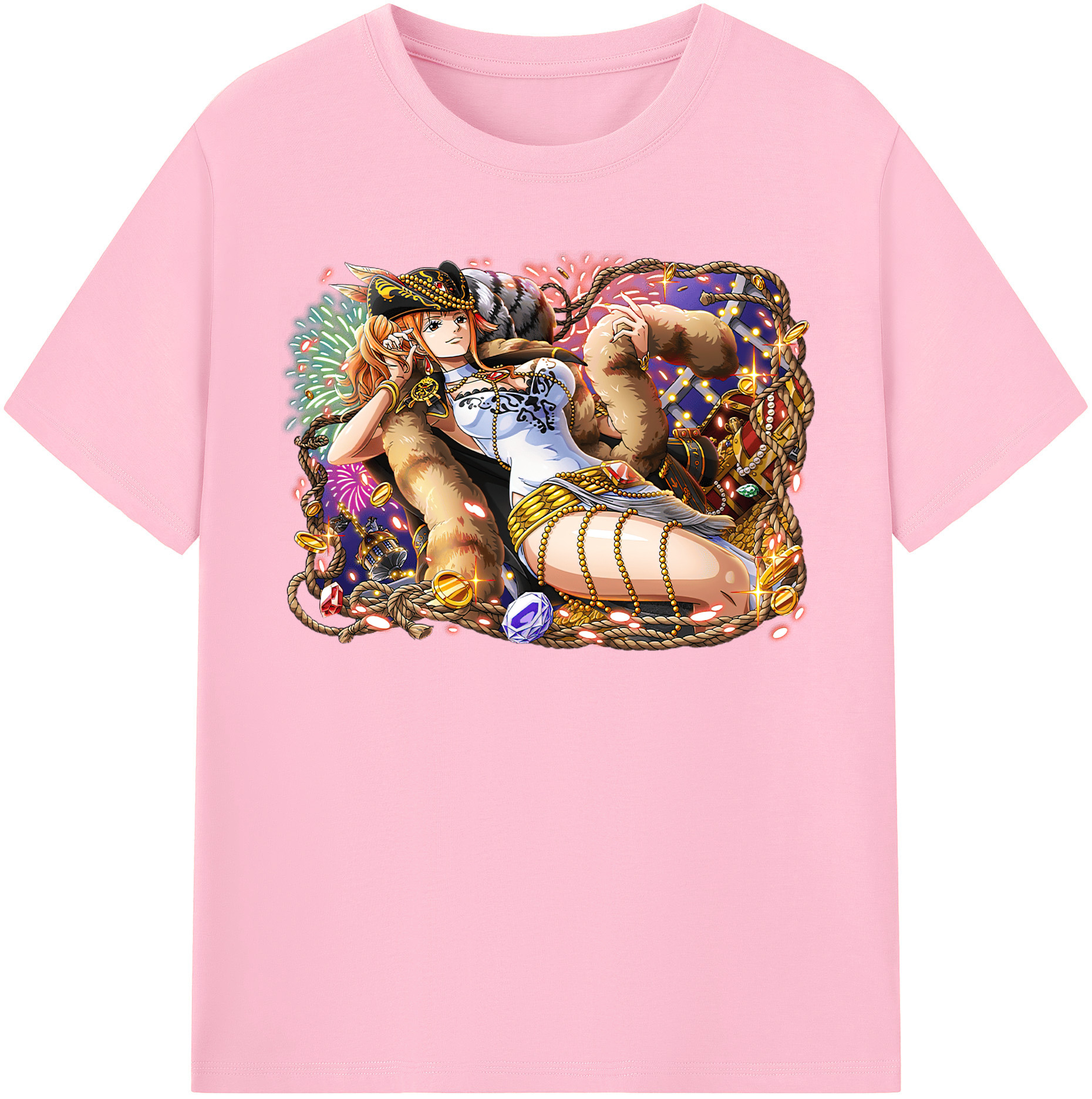 ワンピース ナミ ONE PIECE Nami 綿100％半袖Tシャツ（フロントプリント）