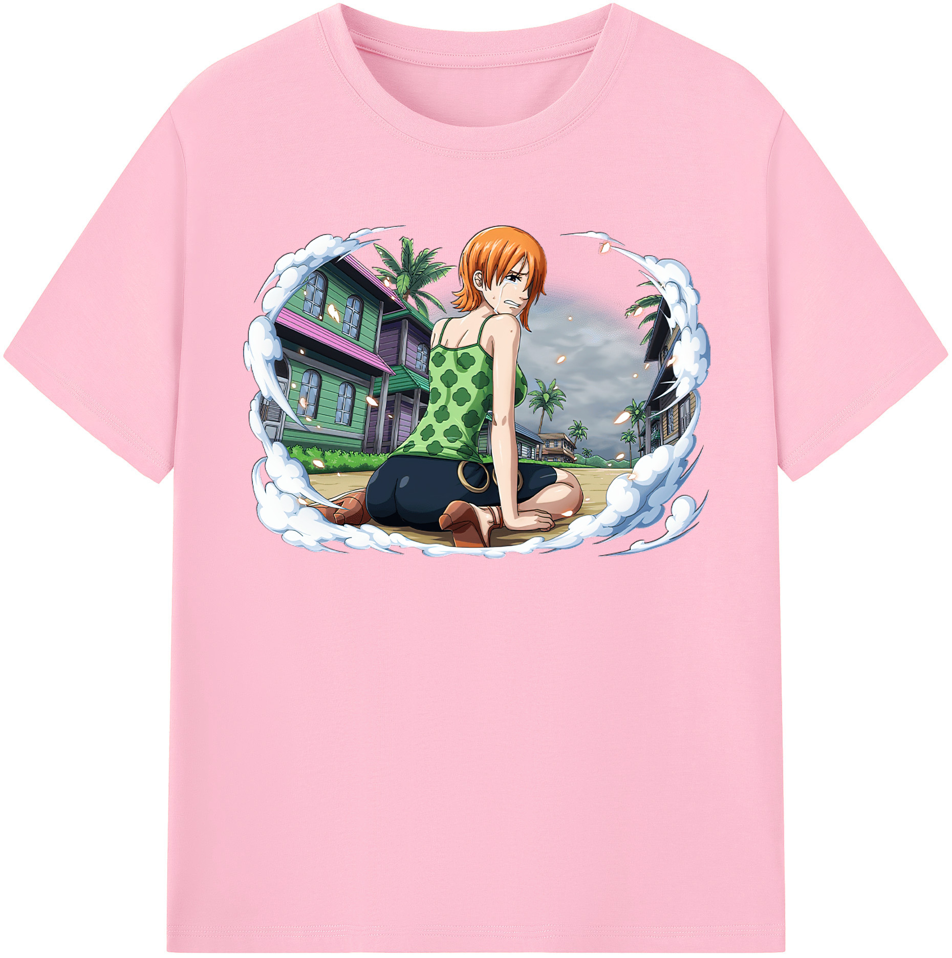 ワンピース ナミ ONE PIECE Nami 綿100％半袖Tシャツ（フロントプリント）