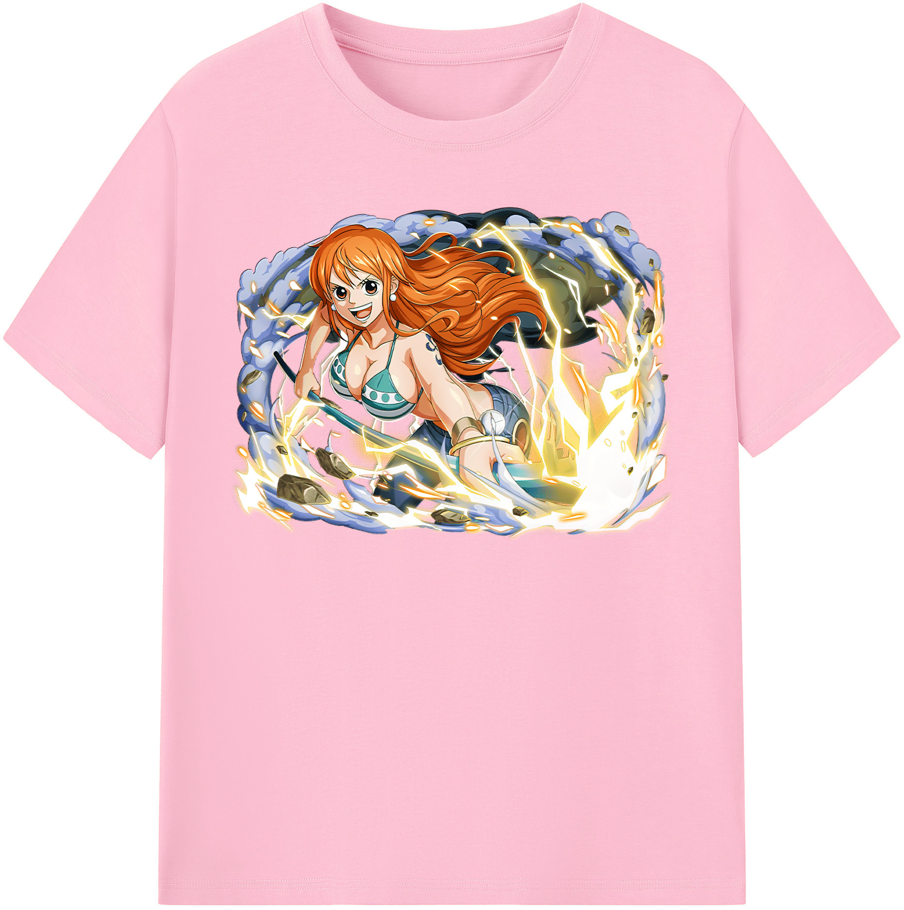 ワンピース ナミ ONE PIECE Nami 綿100％半袖Tシャツ（フロントプリント）