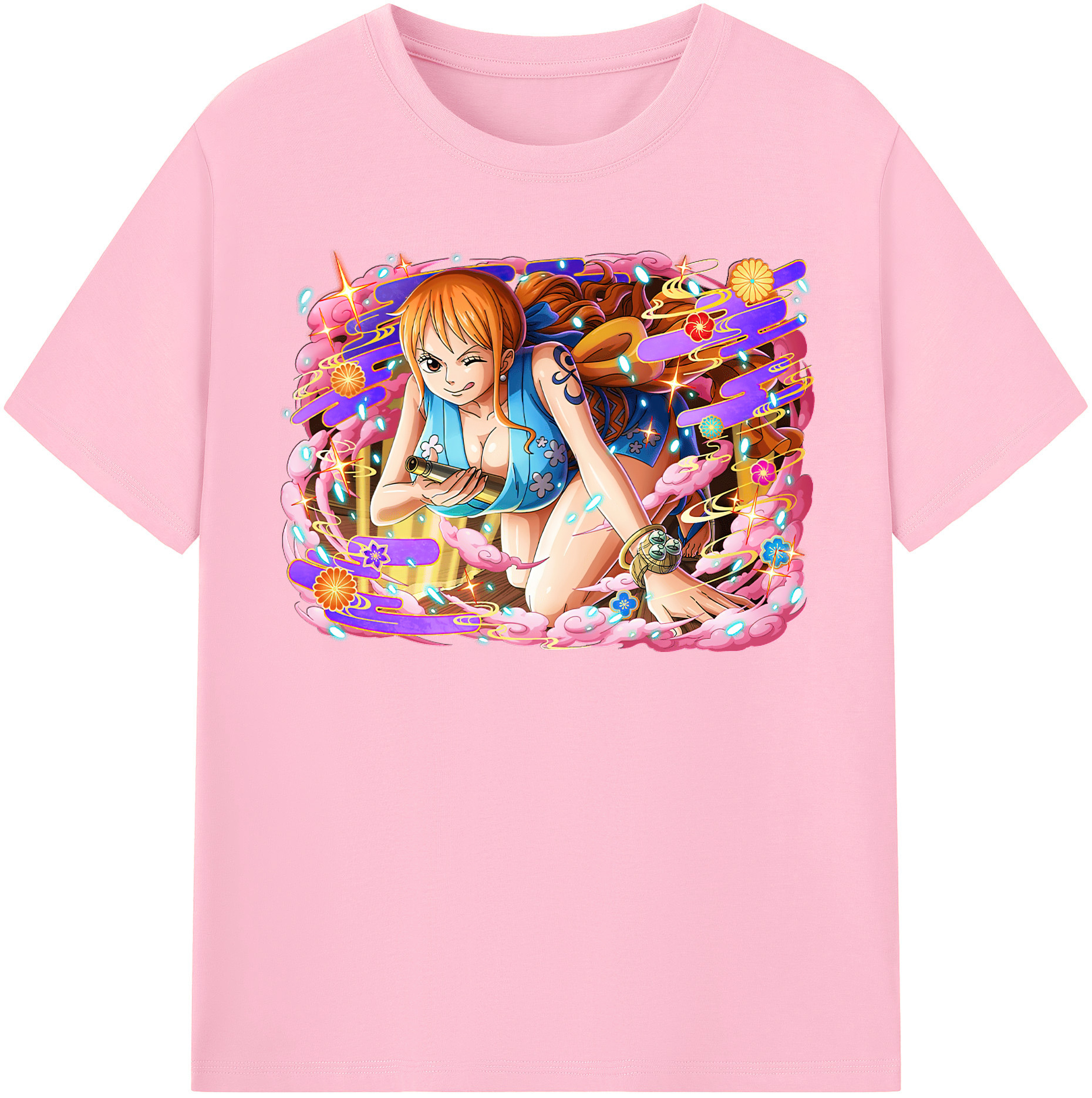 ワンピース ナミ ONE PIECE Nami 綿100％半袖Tシャツ（フロントプリント）