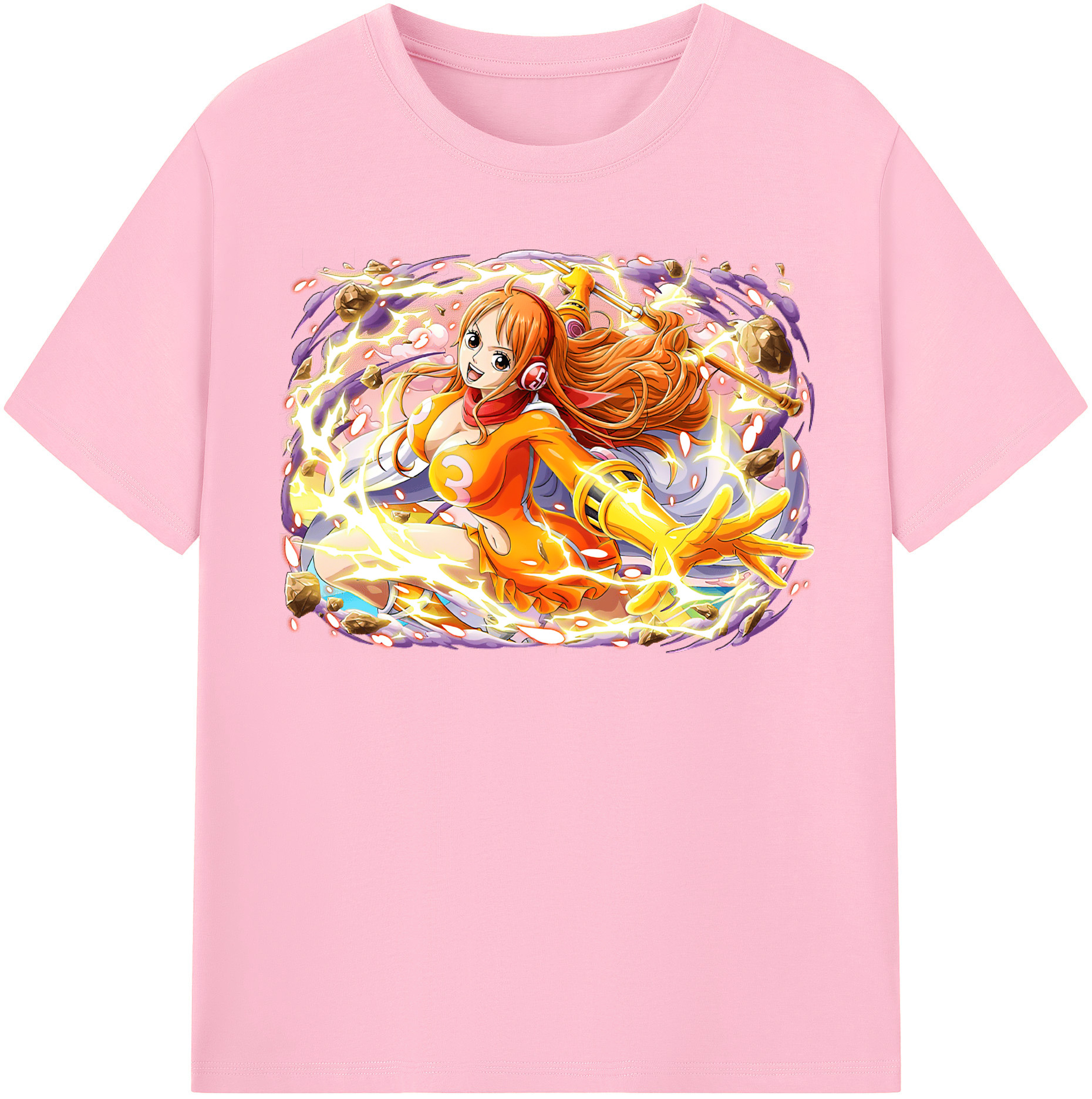 ワンピース ナミ ONE PIECE Nami 綿100％半袖Tシャツ（フロントプリント）