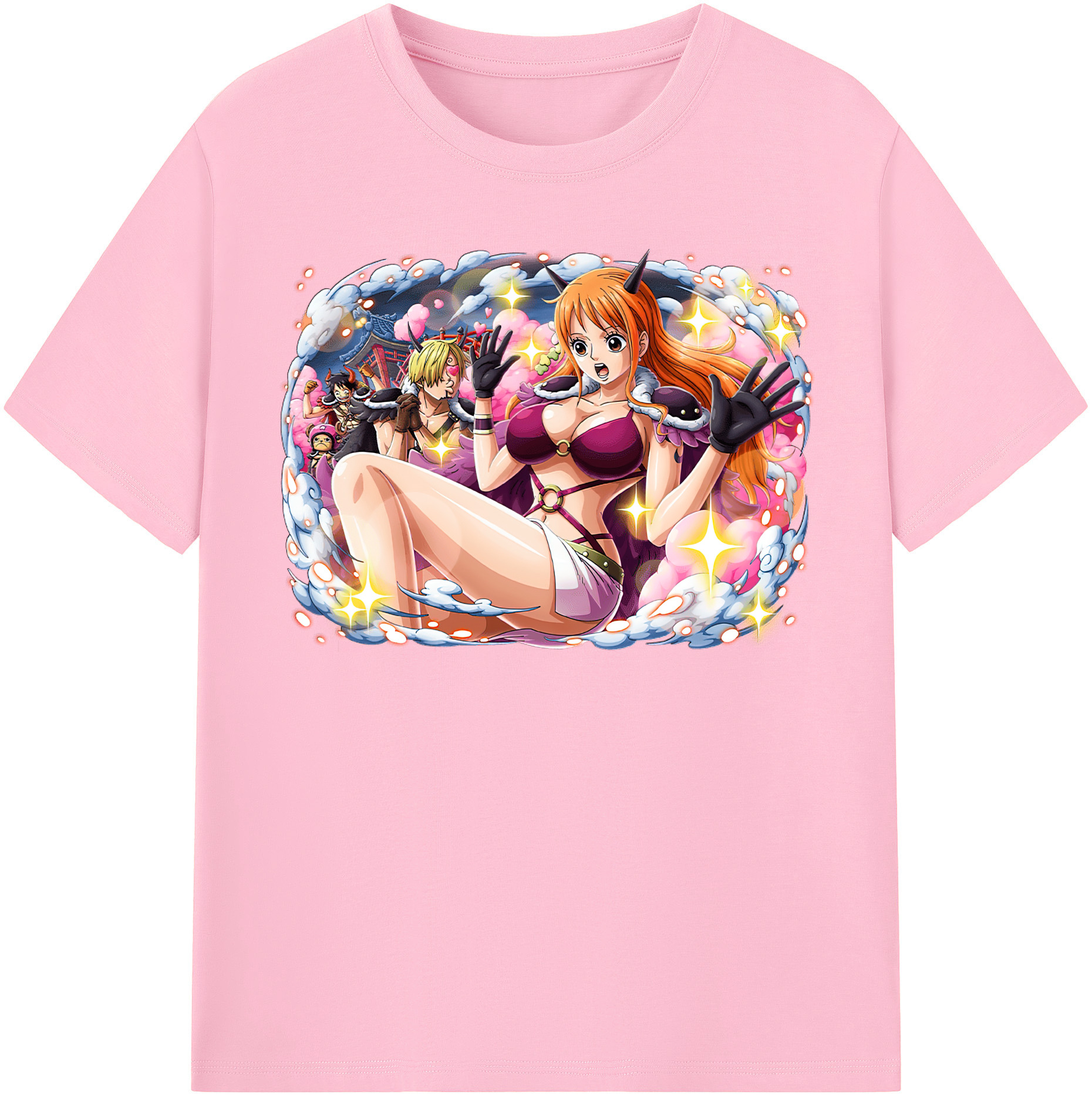 ワンピース ナミ ONE PIECE Nami 綿100％半袖Tシャツ（フロントプリント）