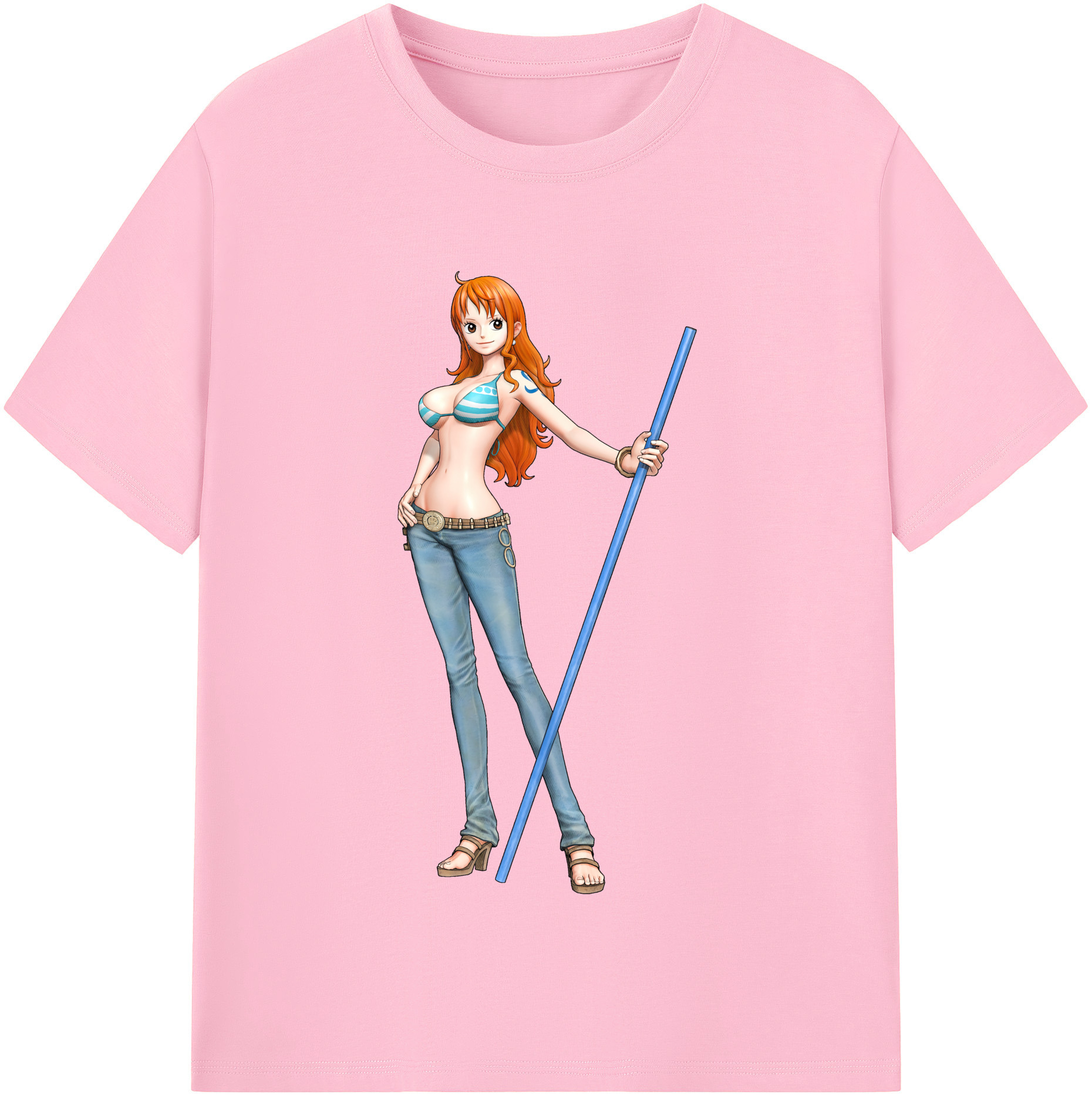 ワンピース ナミ ONE PIECE Nami 綿100％半袖Tシャツ（フロントプリント）