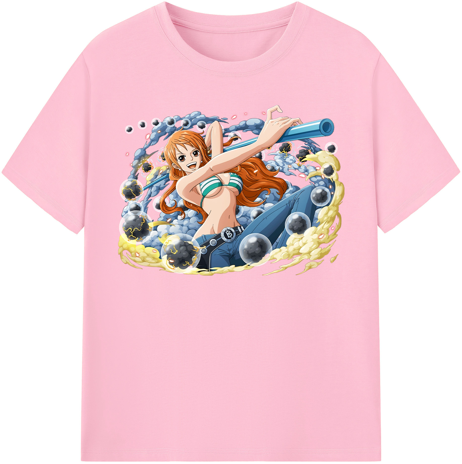 ワンピース ナミ ONE PIECE Nami 綿100％半袖Tシャツ（フロントプリント）