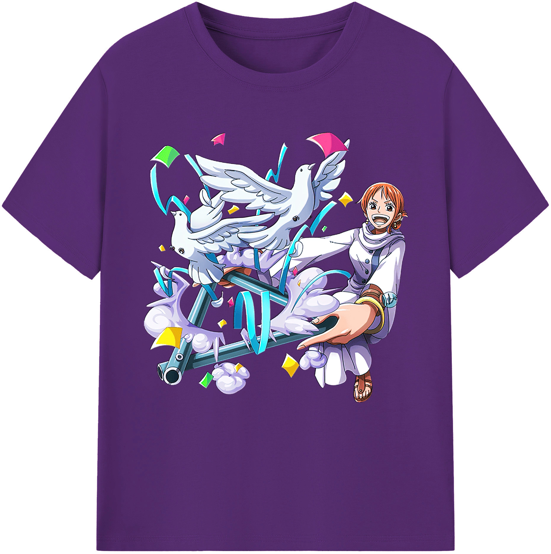 ワンピース ナミ ONE PIECE Nami 綿100％半袖Tシャツ（フロントプリント）