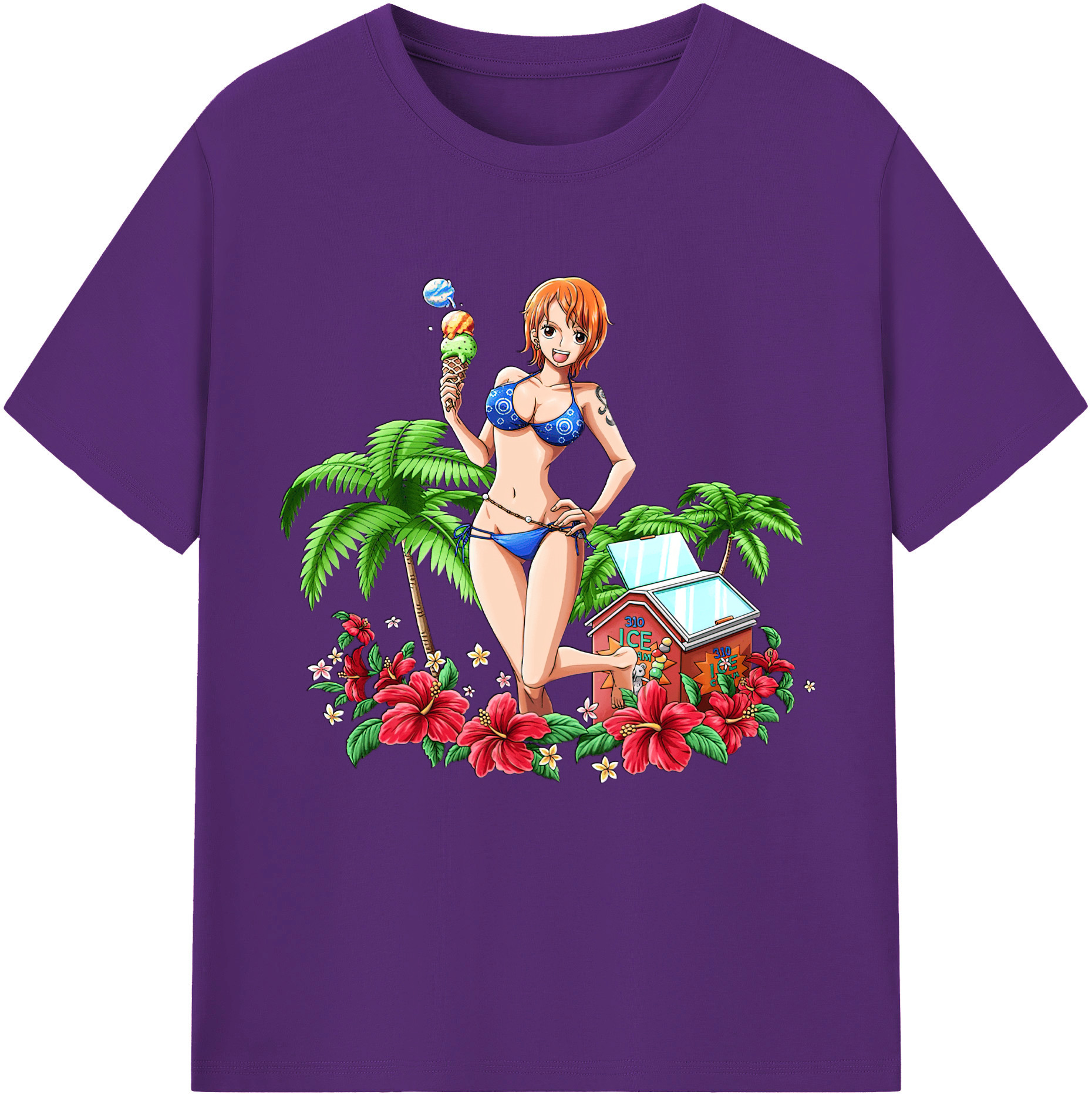 ワンピース ナミ ONE PIECE Nami 綿100％半袖Tシャツ（フロントプリント）