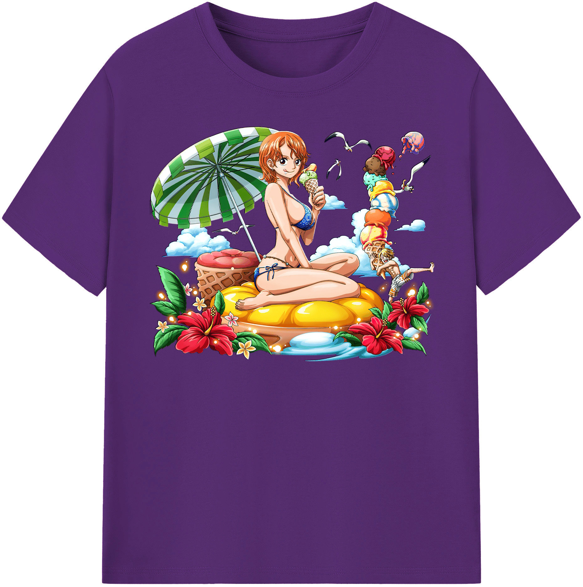 ワンピース ナミ ONE PIECE Nami 綿100％半袖Tシャツ（フロントプリント）
