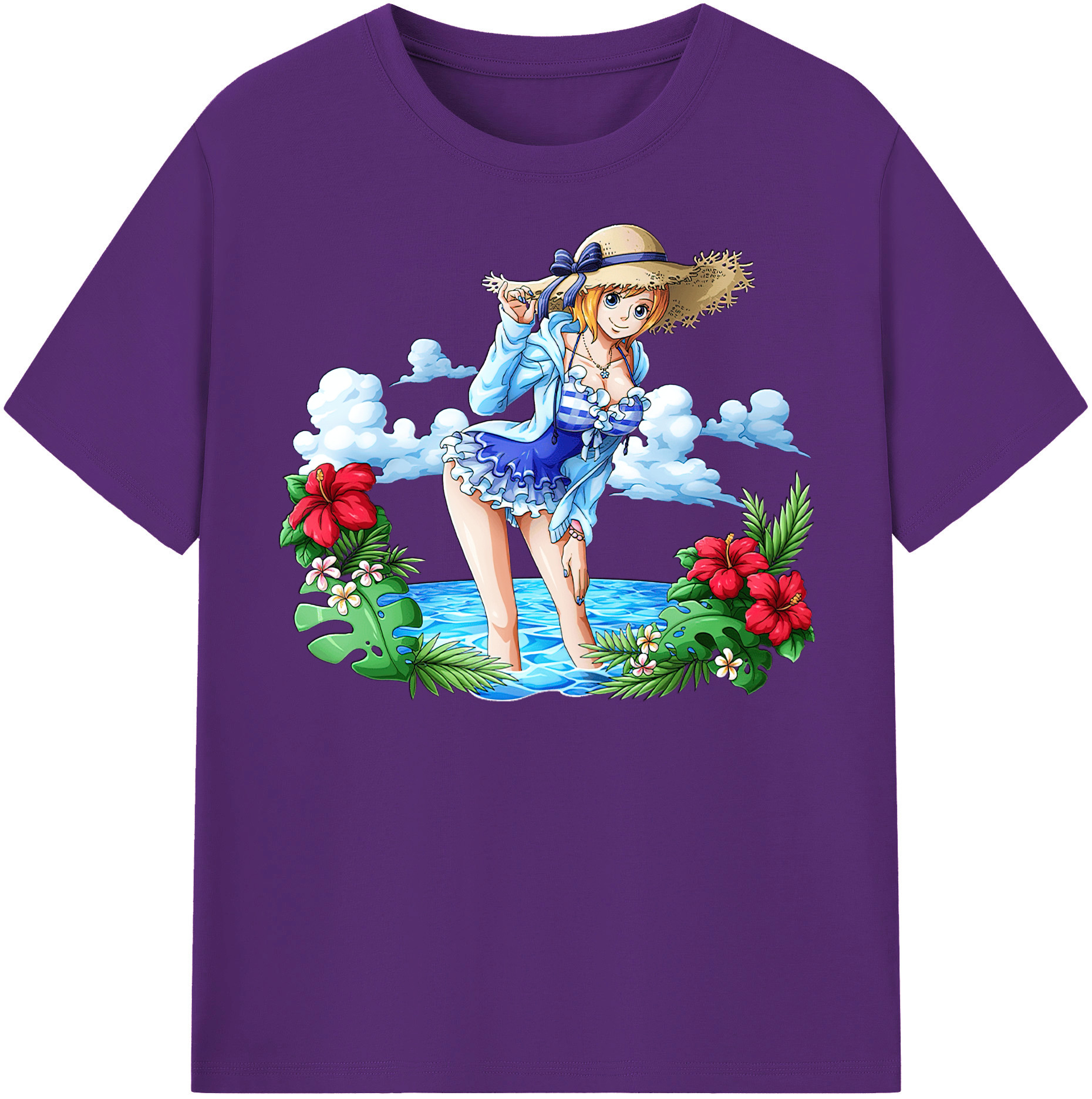 ワンピース ナミ ONE PIECE Nami 綿100％半袖Tシャツ（フロントプリント）