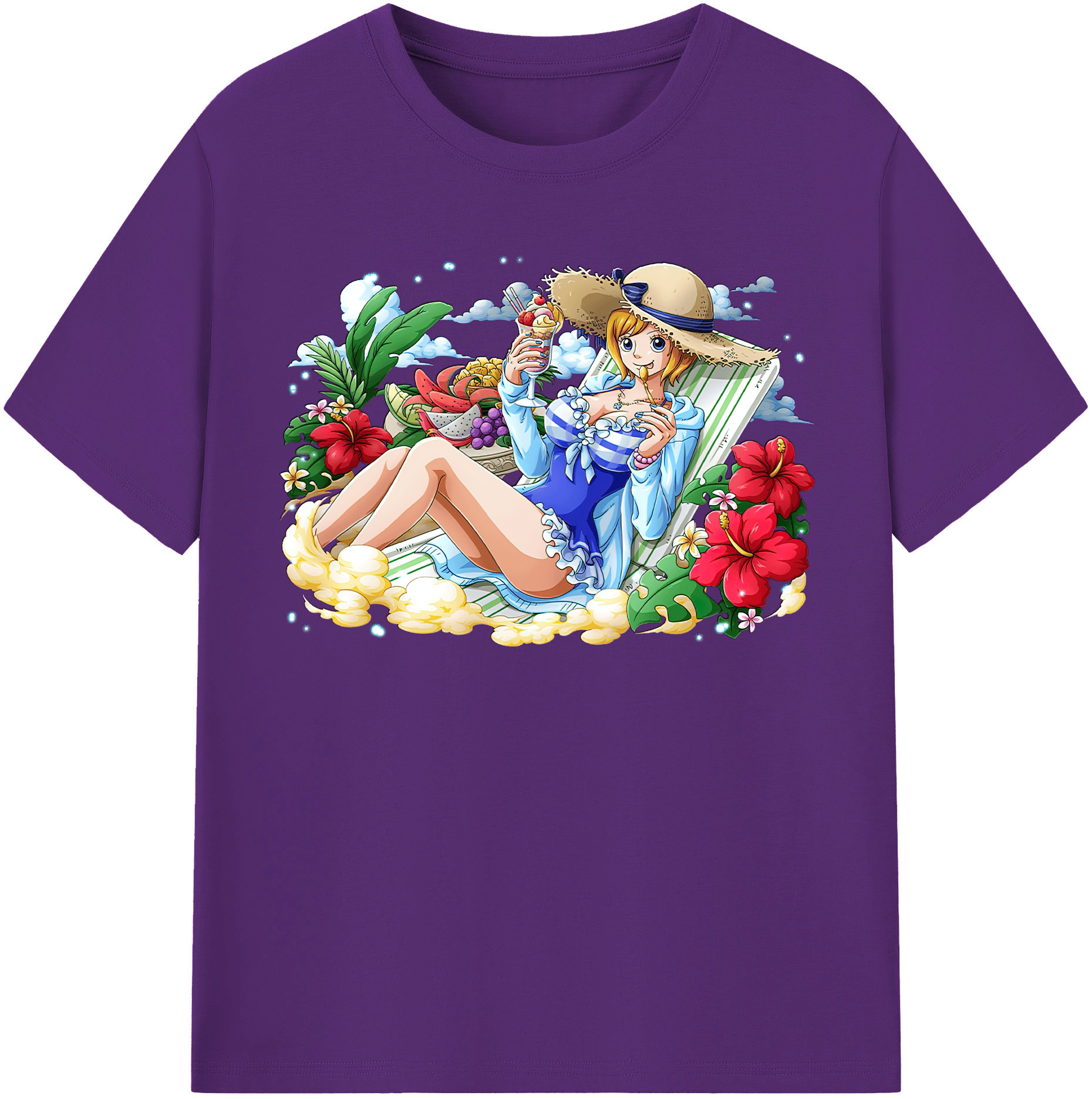 ワンピース ナミ ONE PIECE Nami 綿100％半袖Tシャツ（フロントプリント）