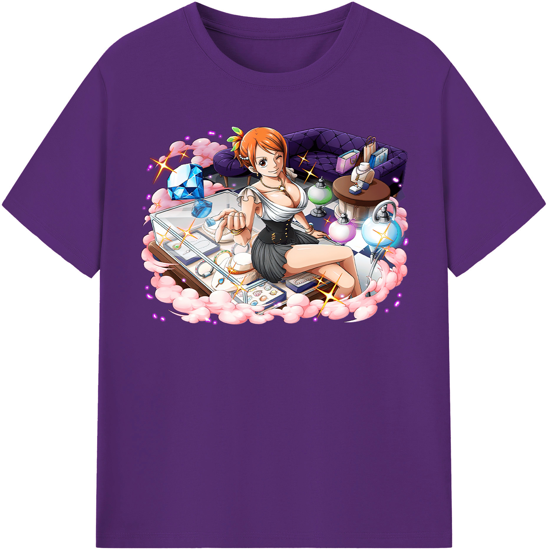 ワンピース ナミ ONE PIECE Nami 綿100％半袖Tシャツ（フロントプリント）