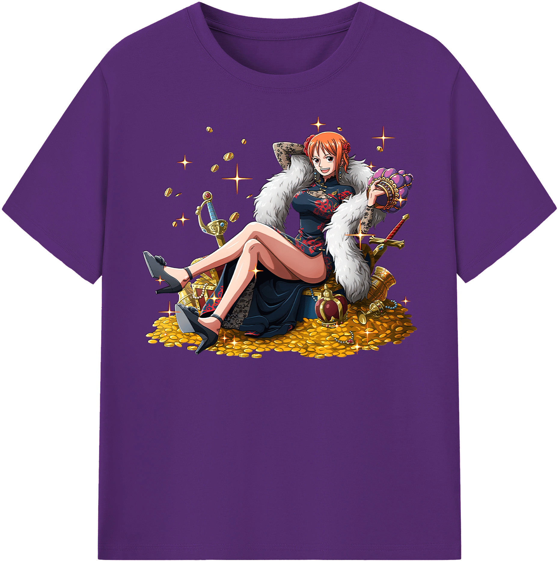 ワンピース ナミ ONE PIECE Nami 綿100％半袖Tシャツ（フロントプリント）