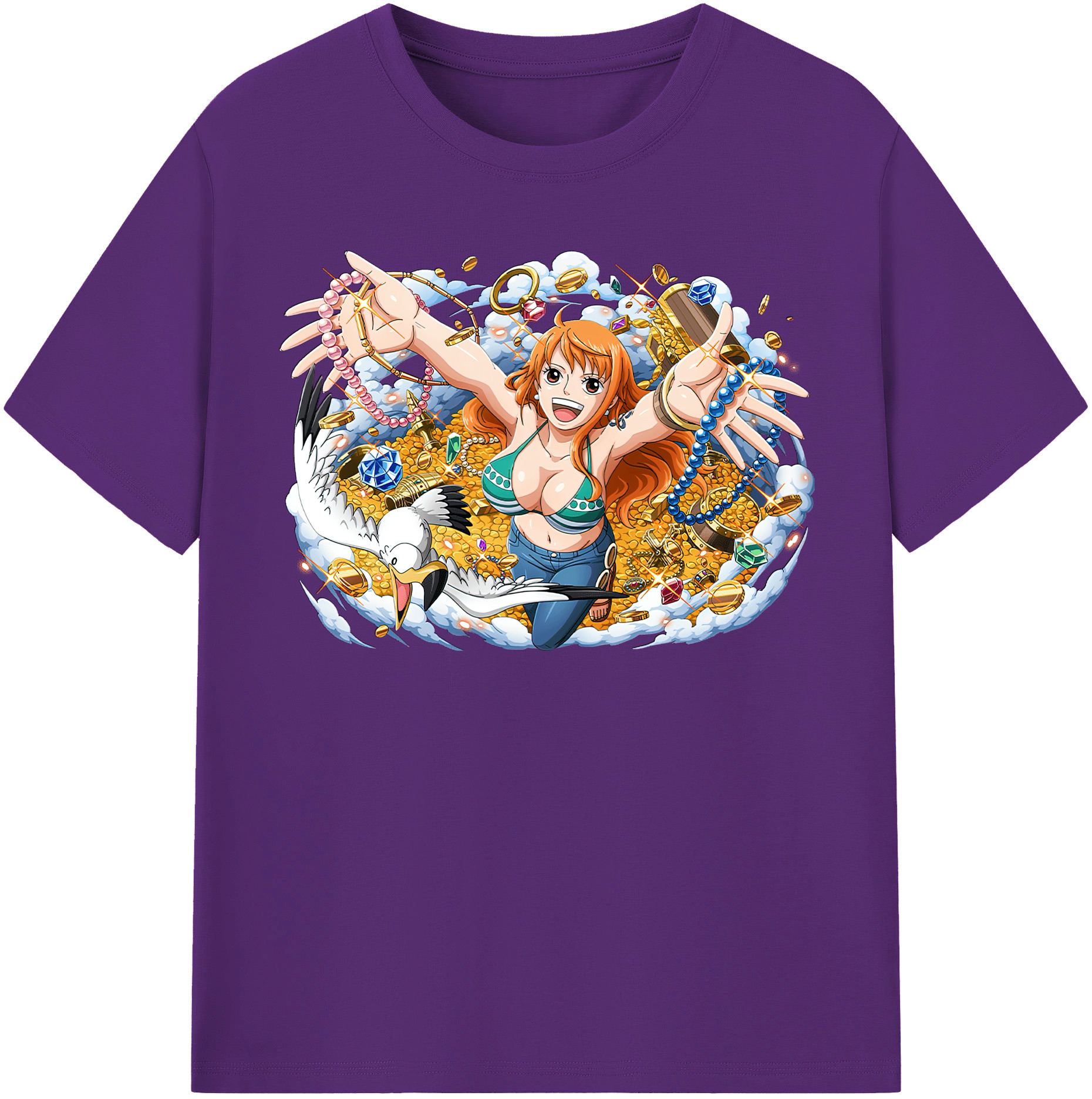 ワンピース ナミ ONE PIECE Nami 綿100％半袖Tシャツ（フロントプリント）