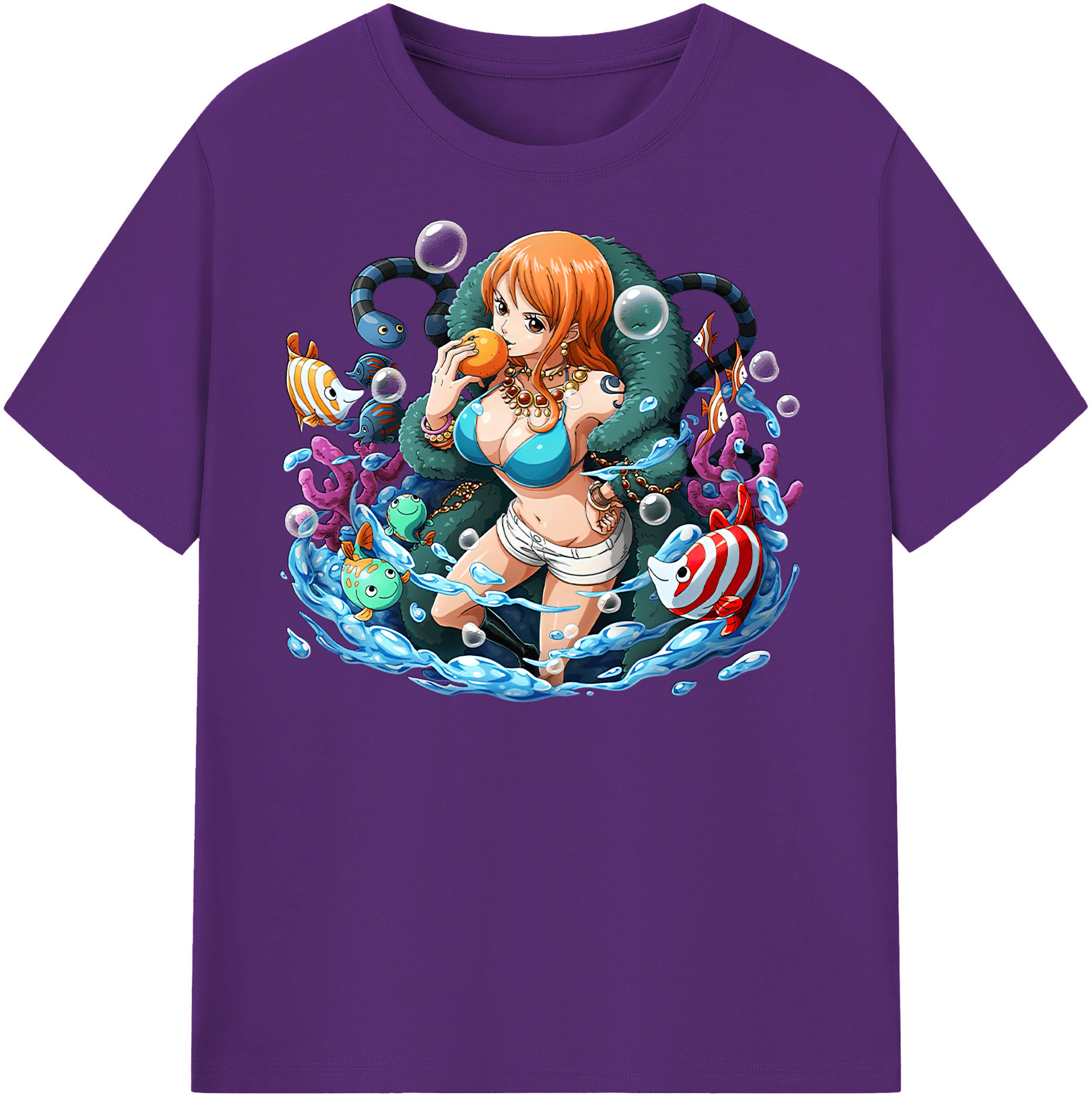 ワンピース ナミ ONE PIECE Nami 綿100％半袖Tシャツ（フロントプリント）