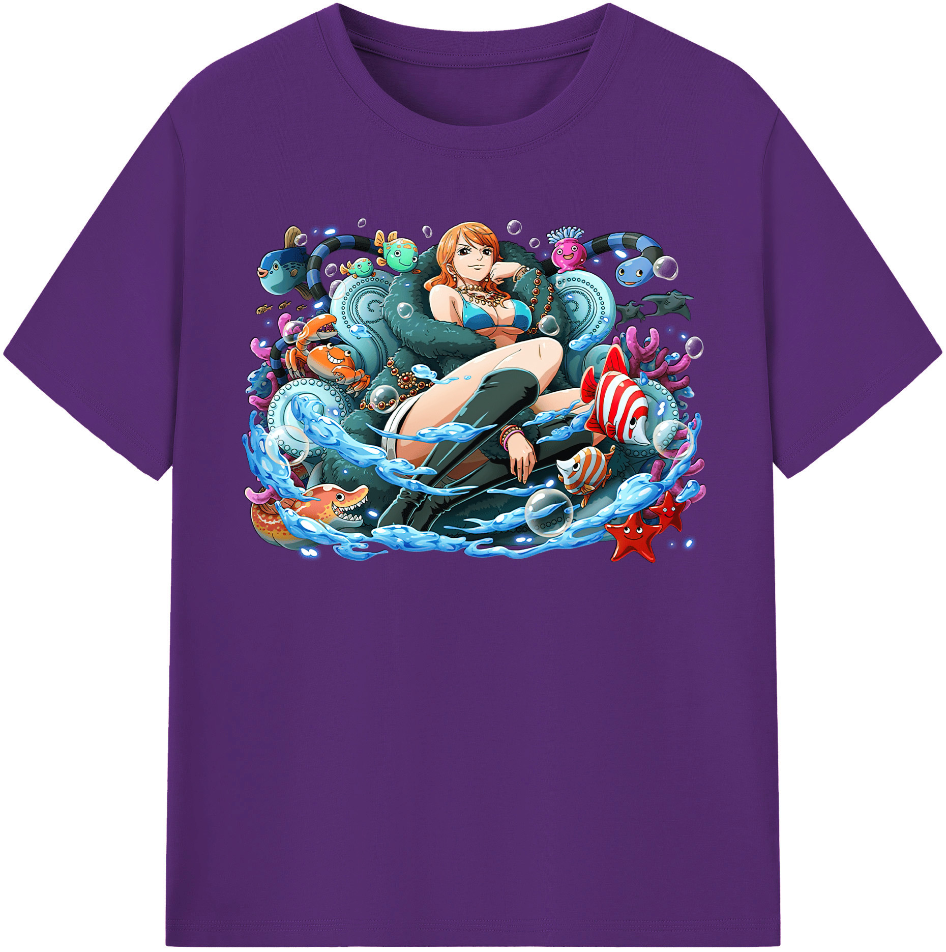 ワンピース ナミ ONE PIECE Nami 綿100％半袖Tシャツ（フロントプリント）