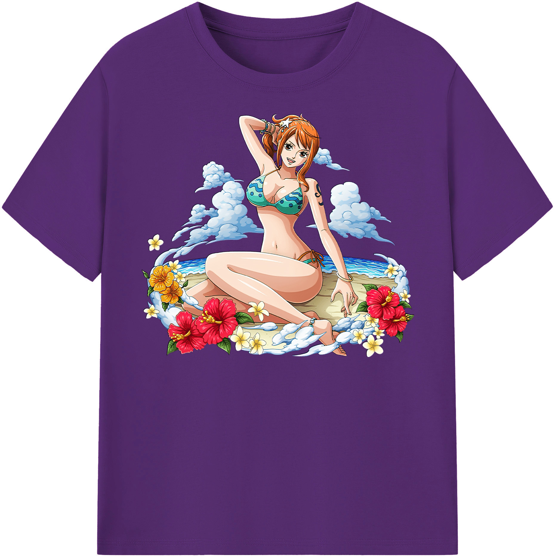 ワンピース ナミ ONE PIECE Nami 綿100％半袖Tシャツ（フロントプリント）