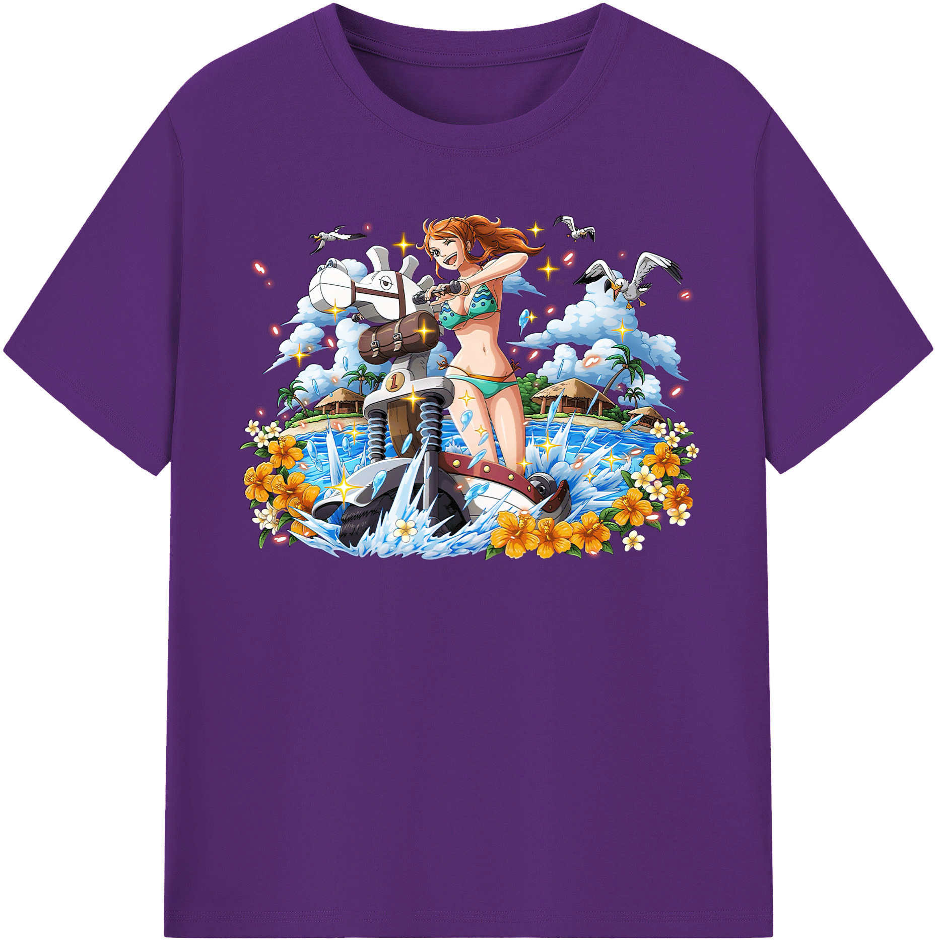 ワンピース ナミ ONE PIECE Nami 綿100％半袖Tシャツ（フロントプリント）