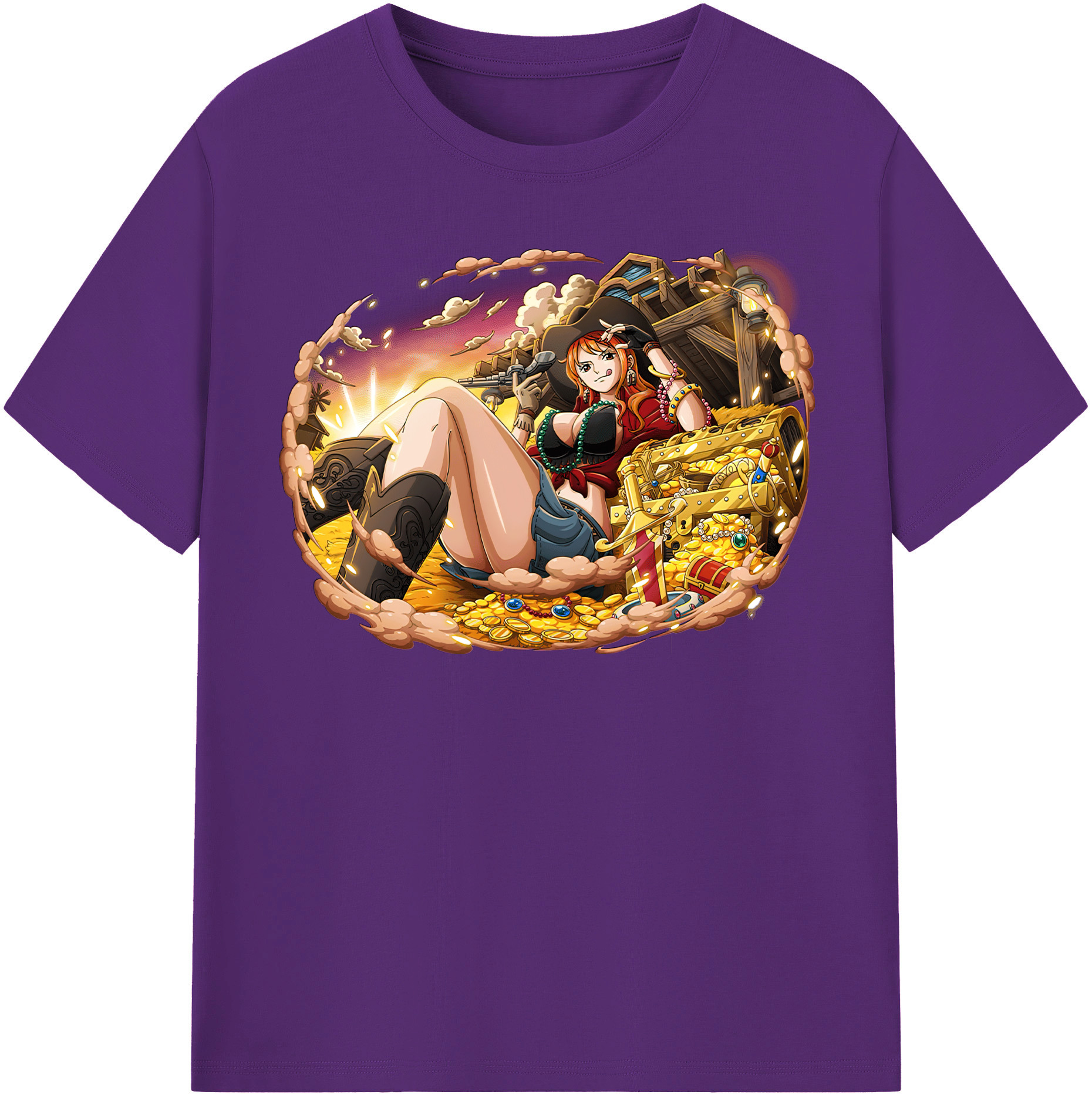 ワンピース ナミ ONE PIECE Nami 綿100％半袖Tシャツ（フロントプリント）