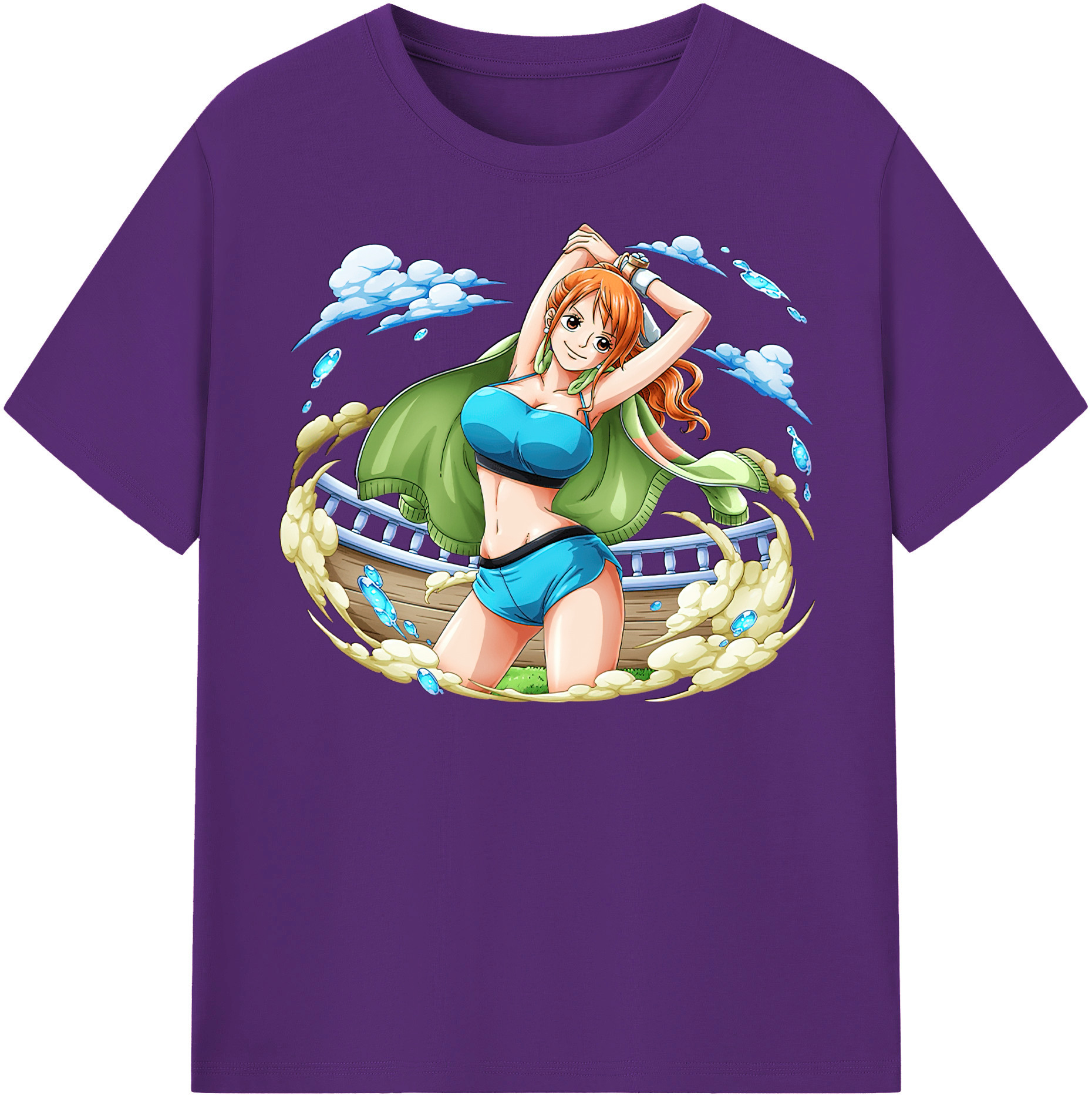 ワンピース ナミ ONE PIECE Nami 綿100％半袖Tシャツ（フロントプリント）
