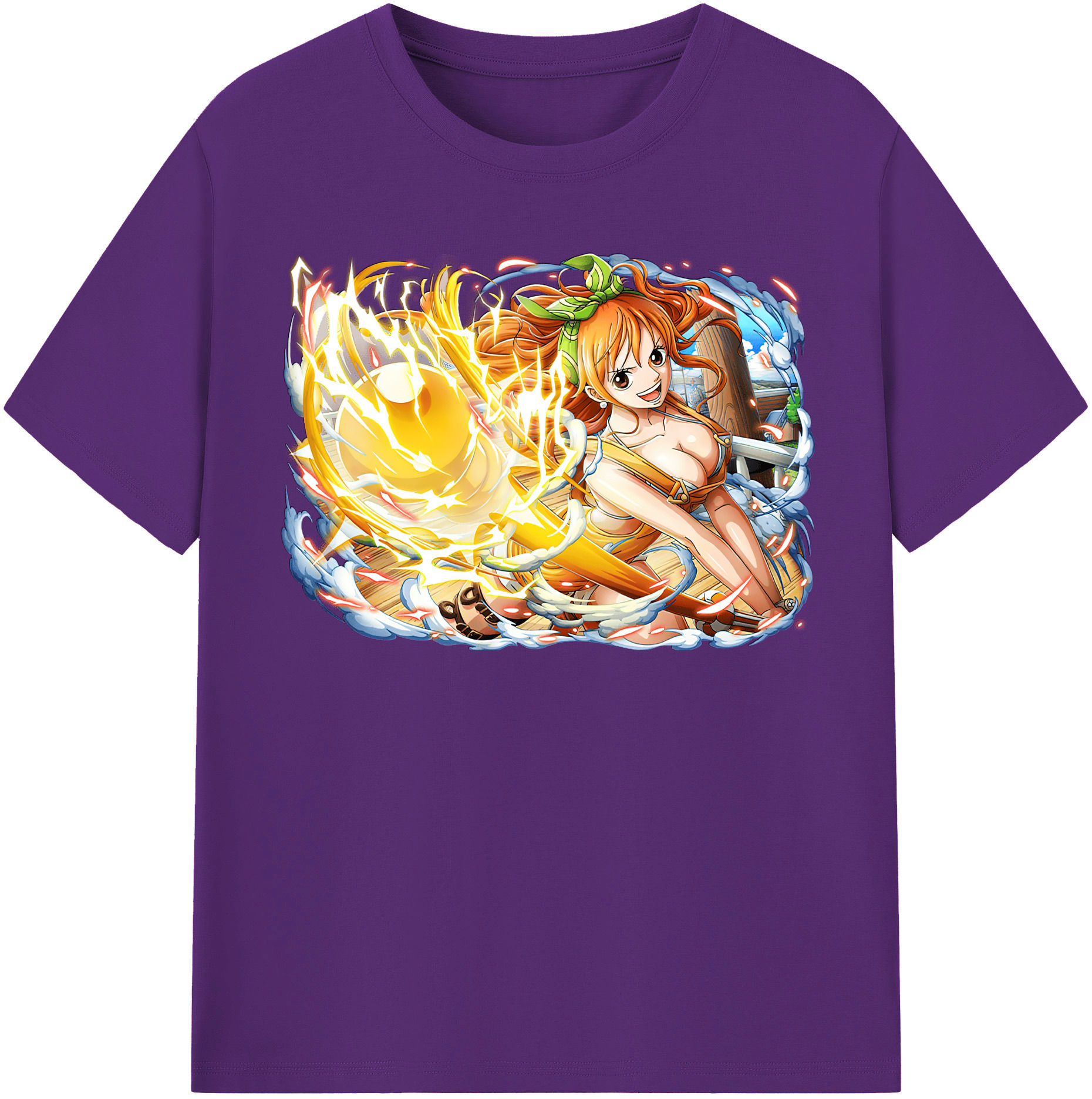 ワンピース ナミ ONE PIECE Nami 綿100％半袖Tシャツ（フロントプリント）