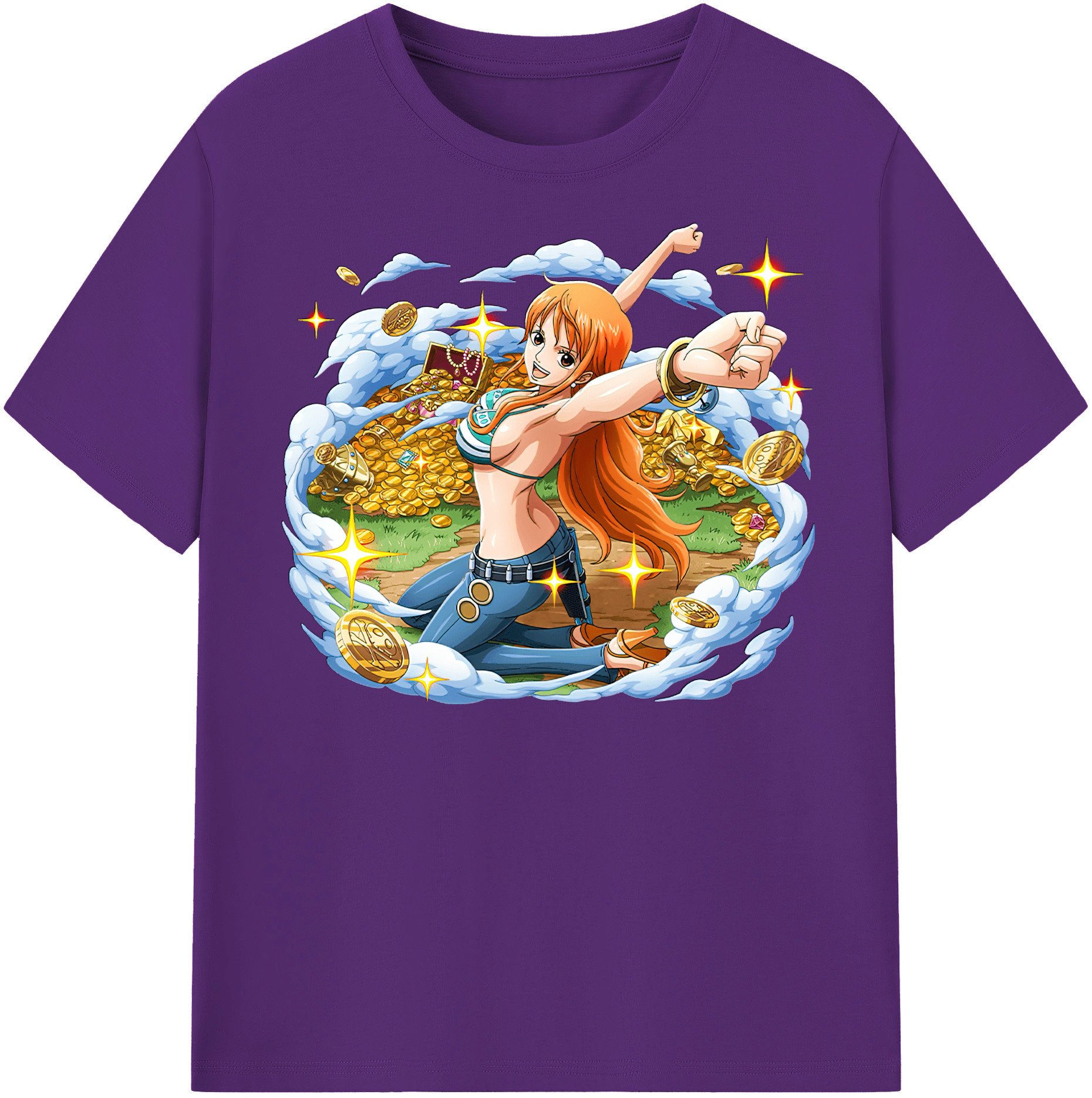 ワンピース ナミ ONE PIECE Nami 綿100％半袖Tシャツ（フロントプリント）