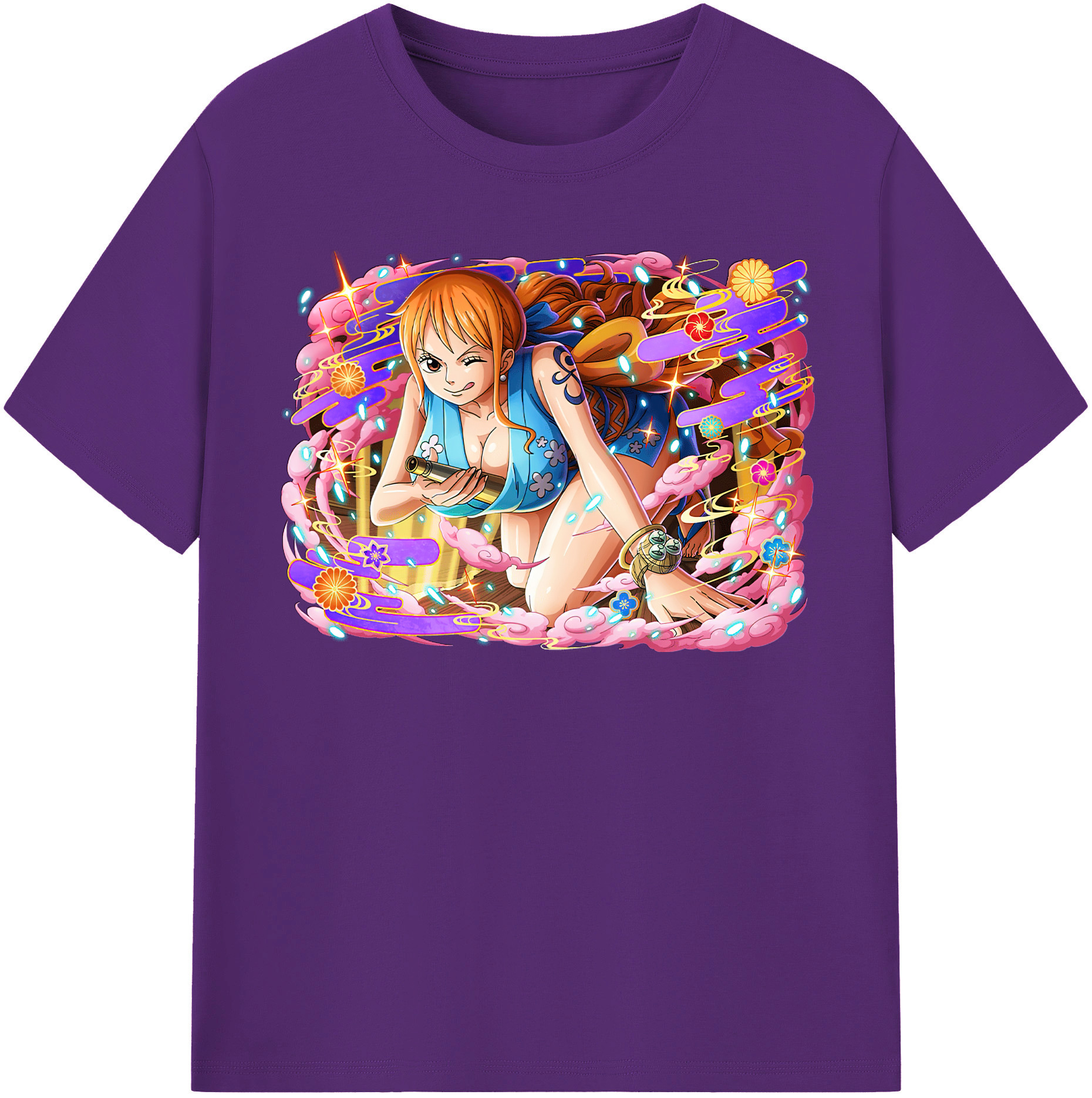 ワンピース ナミ ONE PIECE Nami 綿100％半袖Tシャツ（フロントプリント）