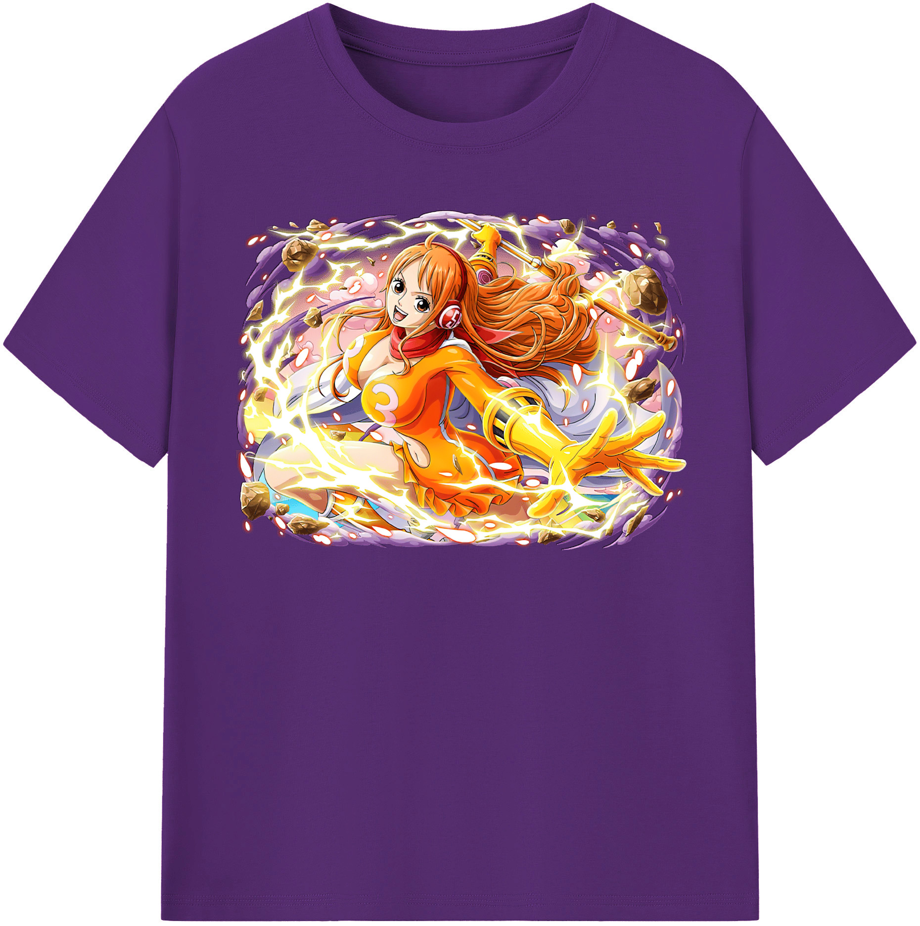 ワンピース ナミ ONE PIECE Nami 綿100％半袖Tシャツ（フロントプリント）
