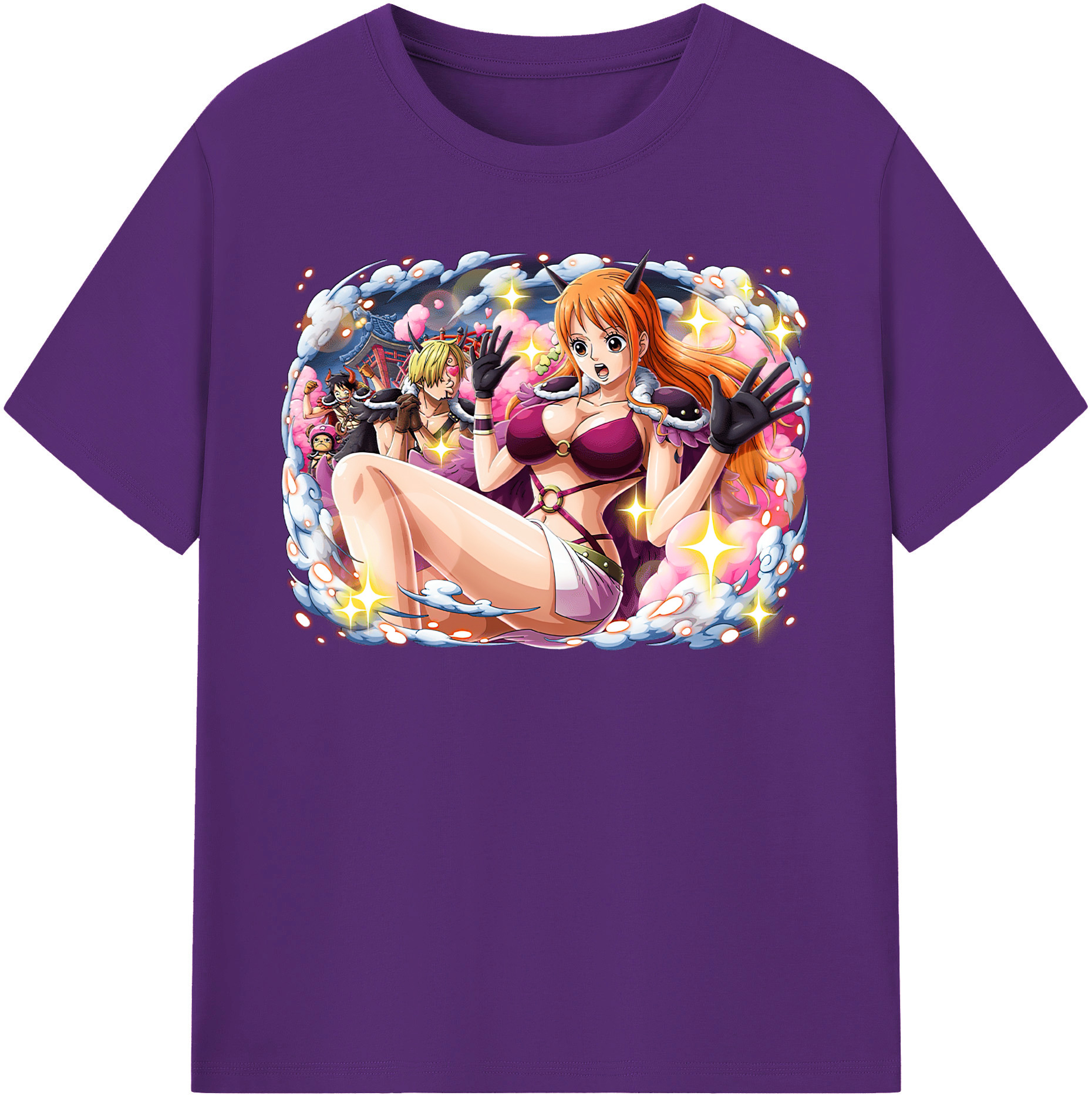 ワンピース ナミ ONE PIECE Nami 綿100％半袖Tシャツ（フロントプリント）