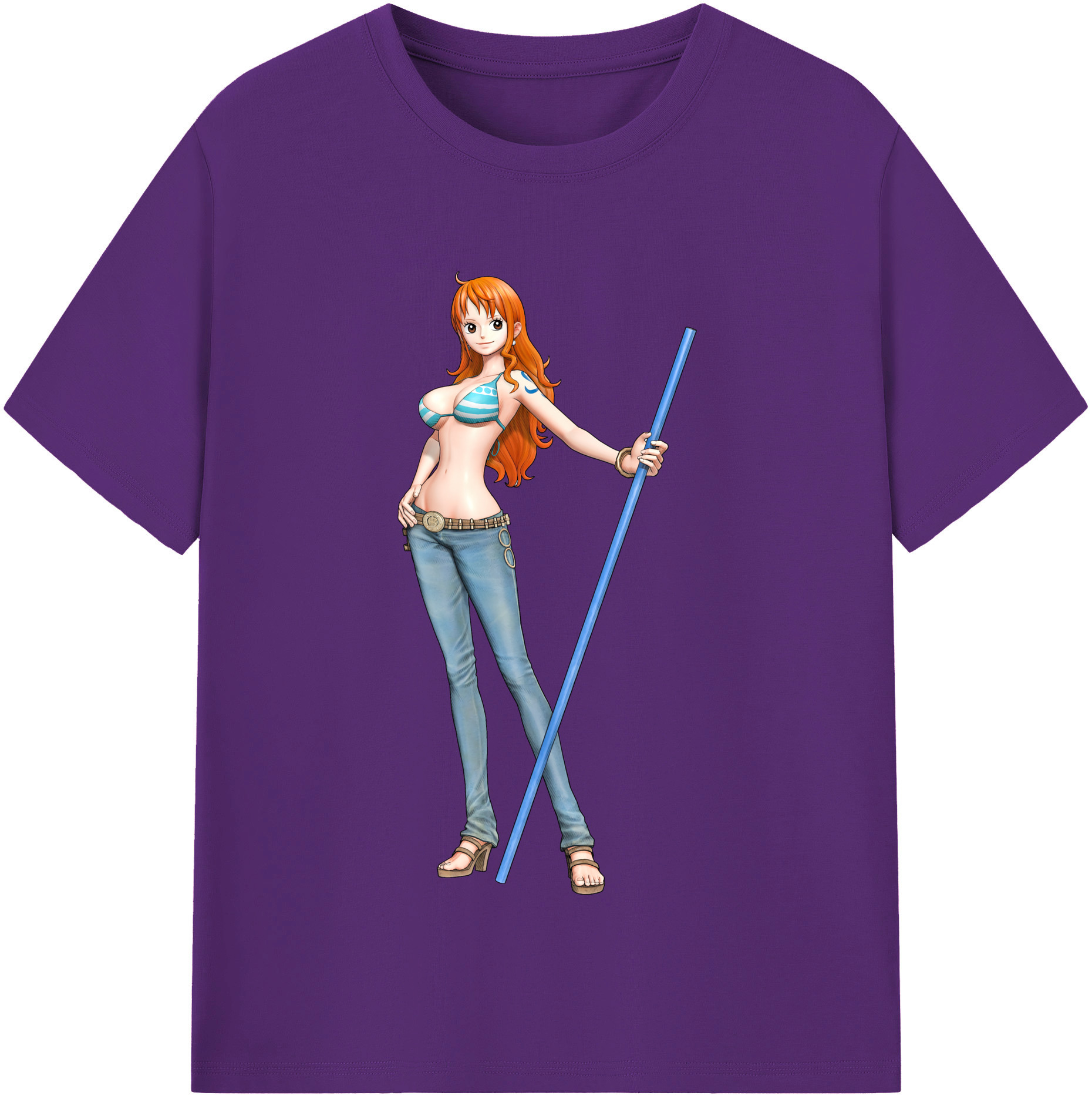 ワンピース ナミ ONE PIECE Nami 綿100％半袖Tシャツ（フロントプリント）