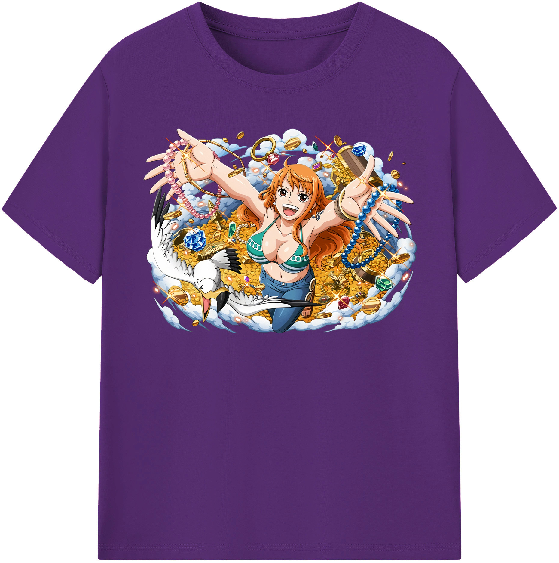 ワンピース ナミ ONE PIECE Nami 綿100％半袖Tシャツ（フロントプリント）