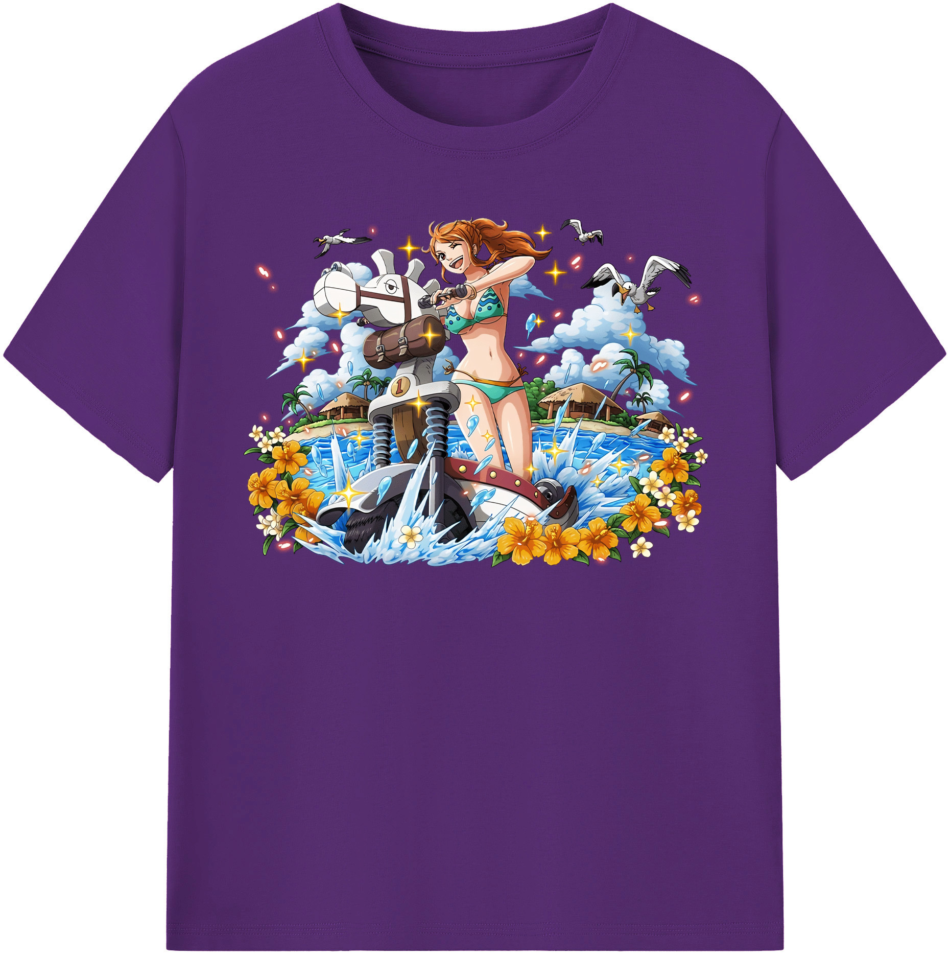 ワンピース ナミ ONE PIECE Nami 綿100％半袖Tシャツ（フロントプリント）