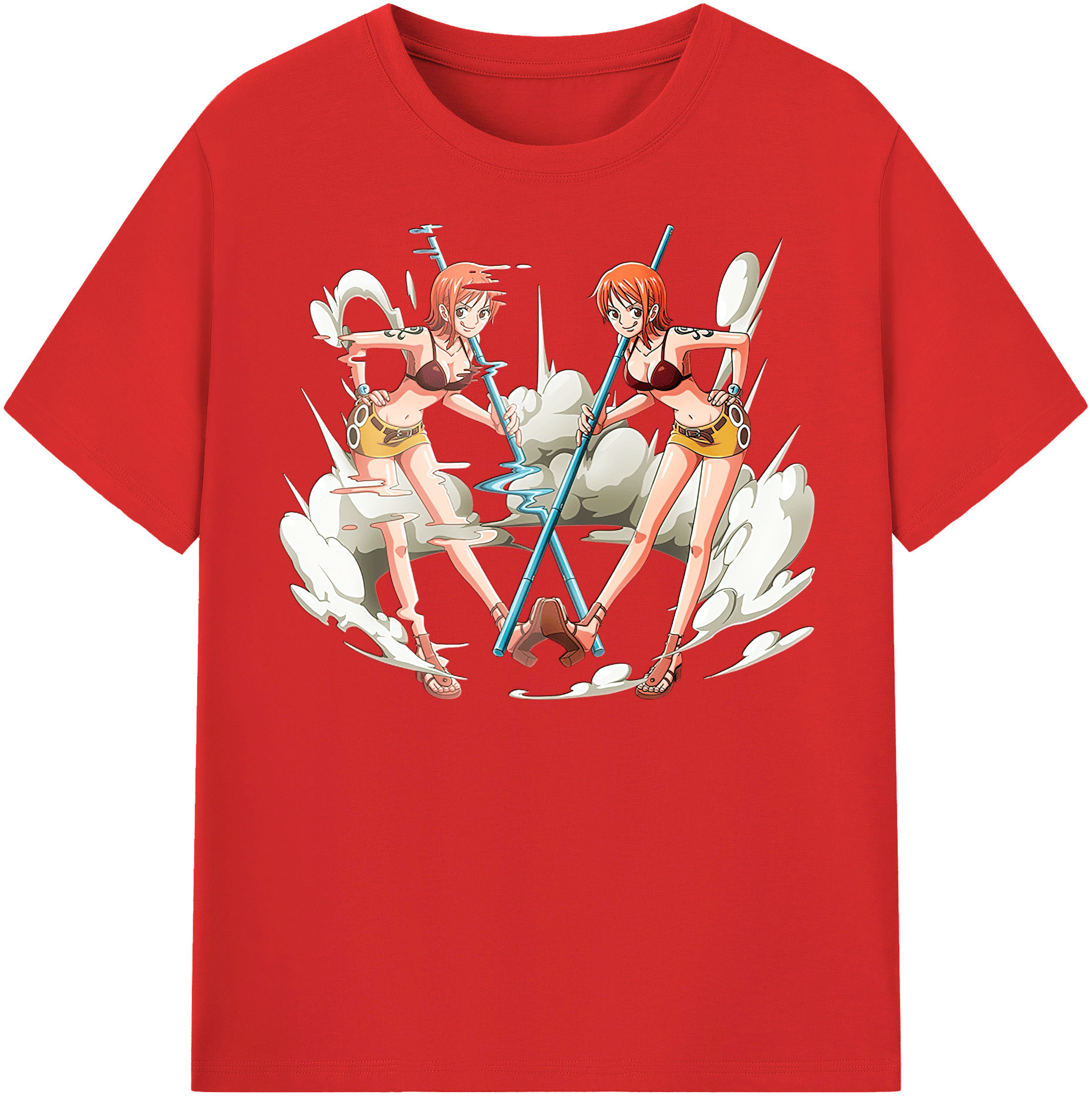 ワンピース ナミ ONE PIECE Nami 綿100％半袖Tシャツ（フロントプリント）
