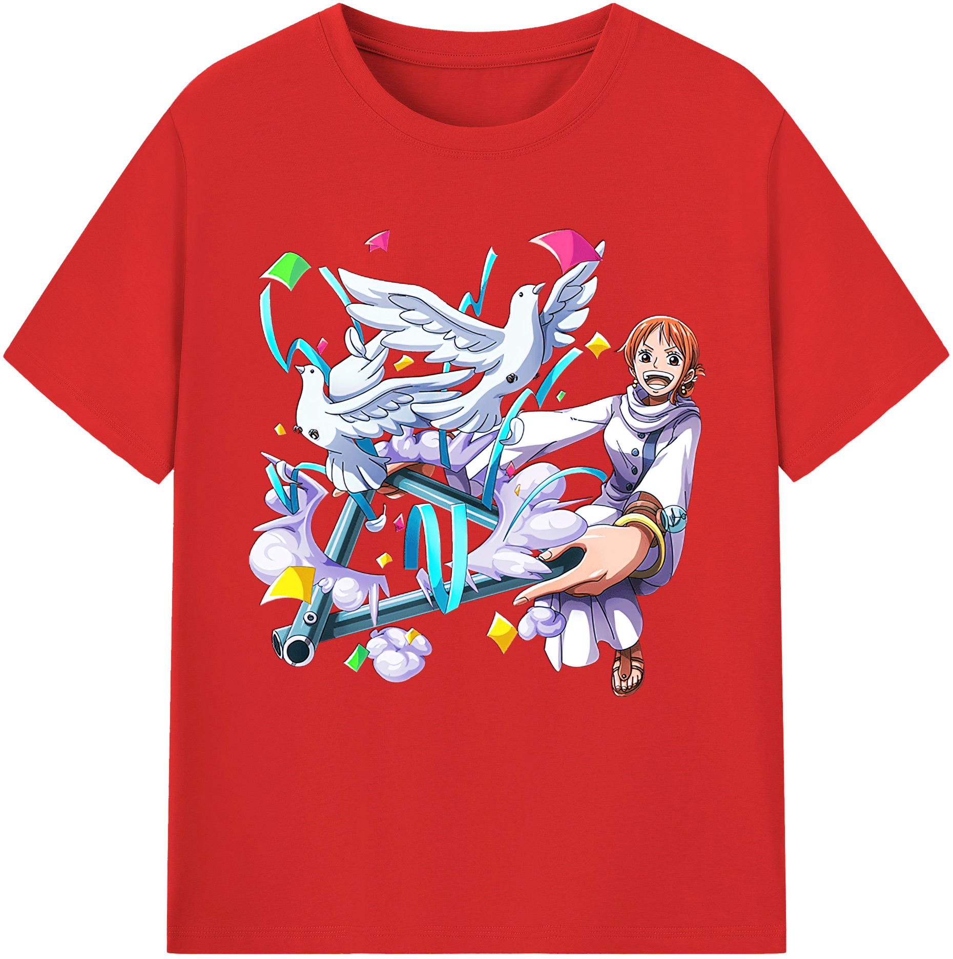ワンピース ナミ ONE PIECE Nami 綿100％半袖Tシャツ（フロントプリント）