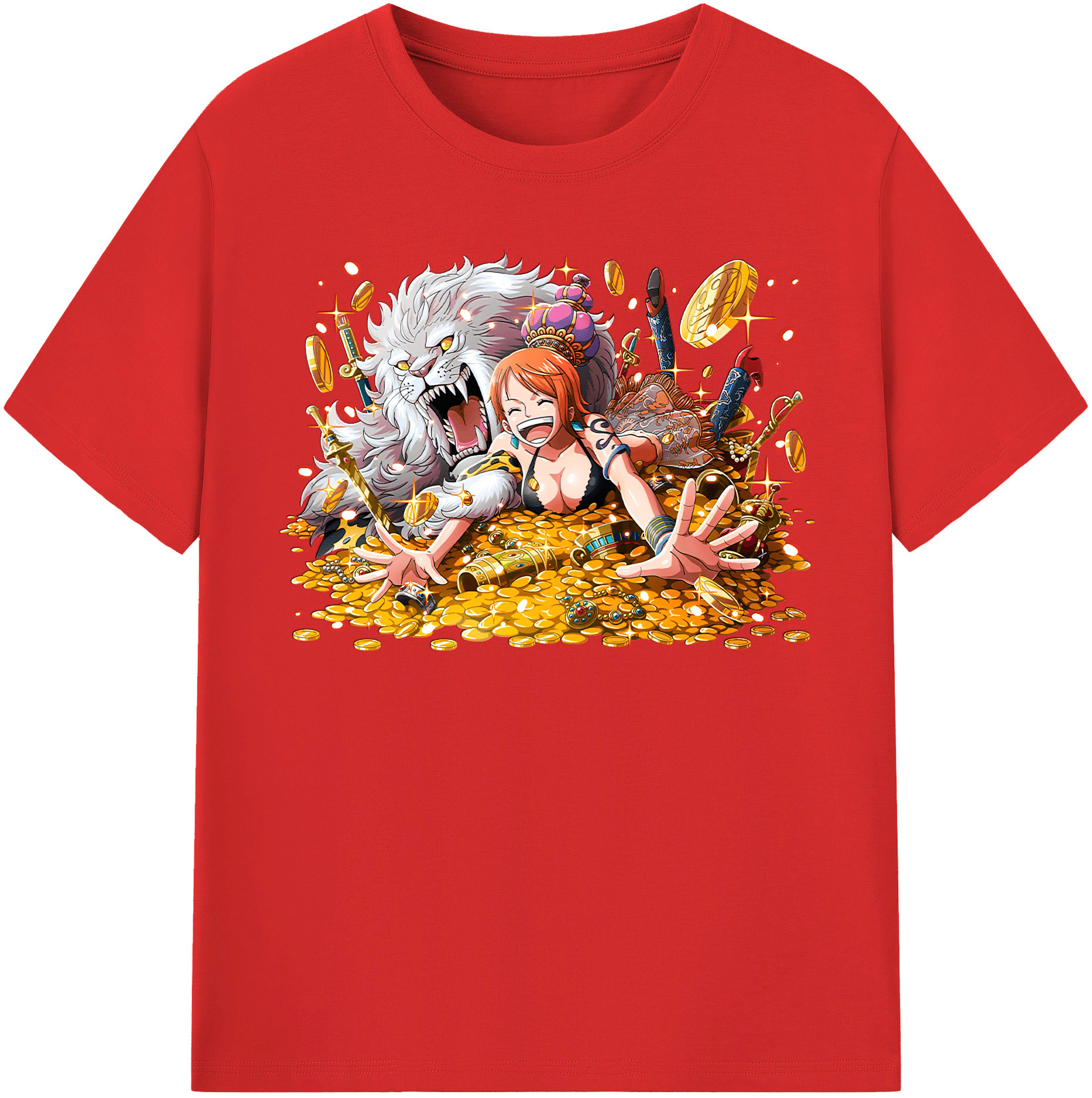 ワンピース ナミ ONE PIECE Nami 綿100％半袖Tシャツ（フロントプリント）