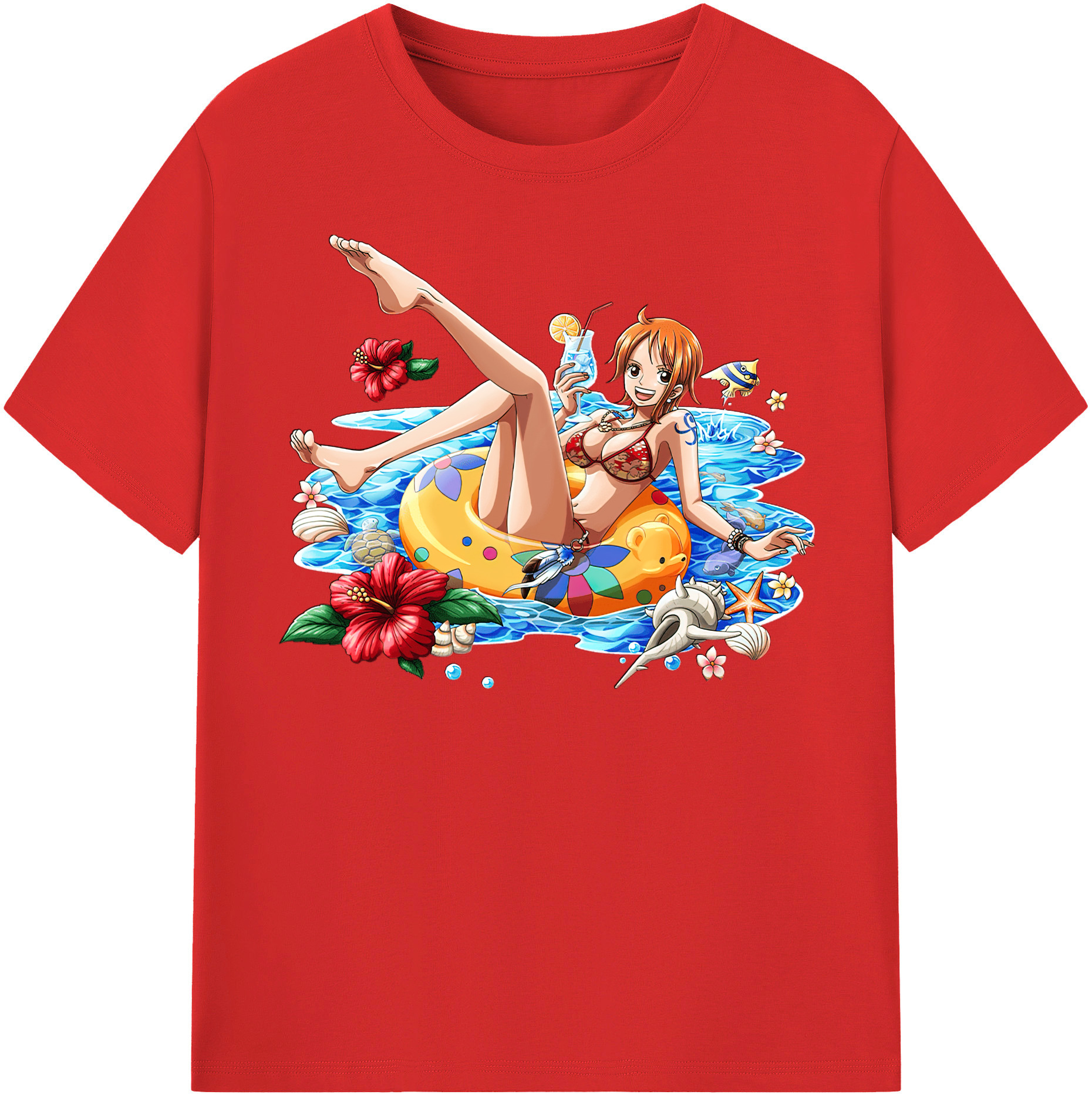 ワンピース ナミ ONE PIECE Nami 綿100％半袖Tシャツ（フロントプリント）