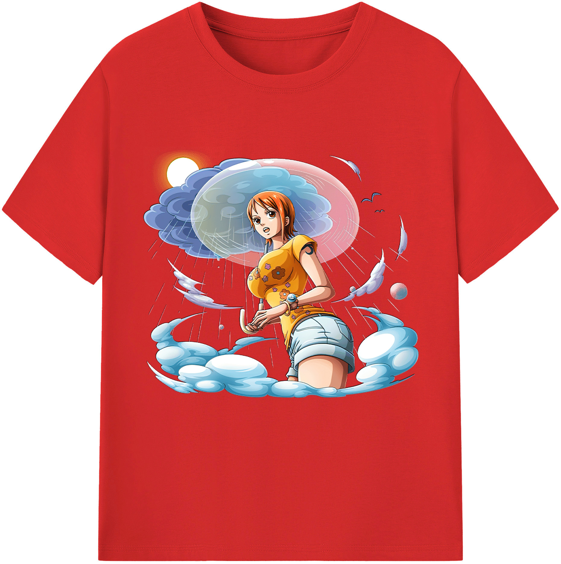 ワンピース ナミ ONE PIECE Nami 綿100％半袖Tシャツ（フロントプリント）