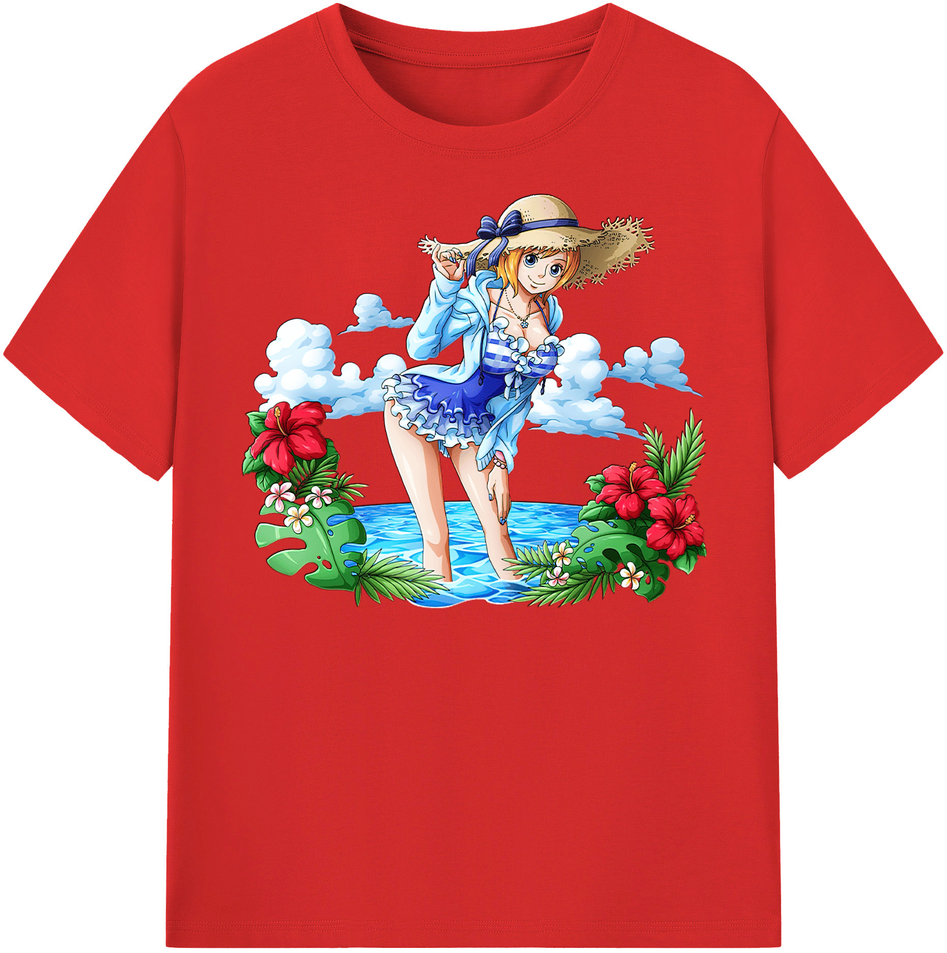 ワンピース ナミ ONE PIECE Nami 綿100％半袖Tシャツ（フロントプリント）