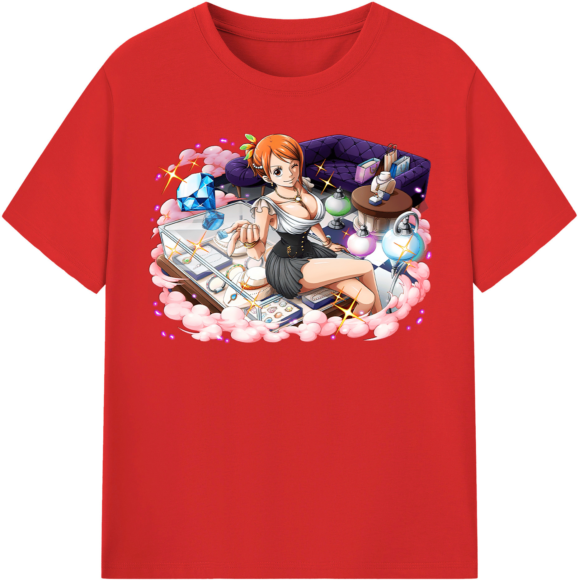 ワンピース ナミ ONE PIECE Nami 綿100％半袖Tシャツ（フロントプリント）