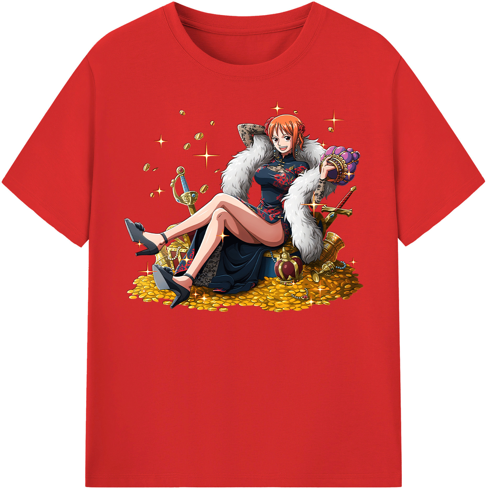 ワンピース ナミ ONE PIECE Nami 綿100％半袖Tシャツ（フロントプリント）