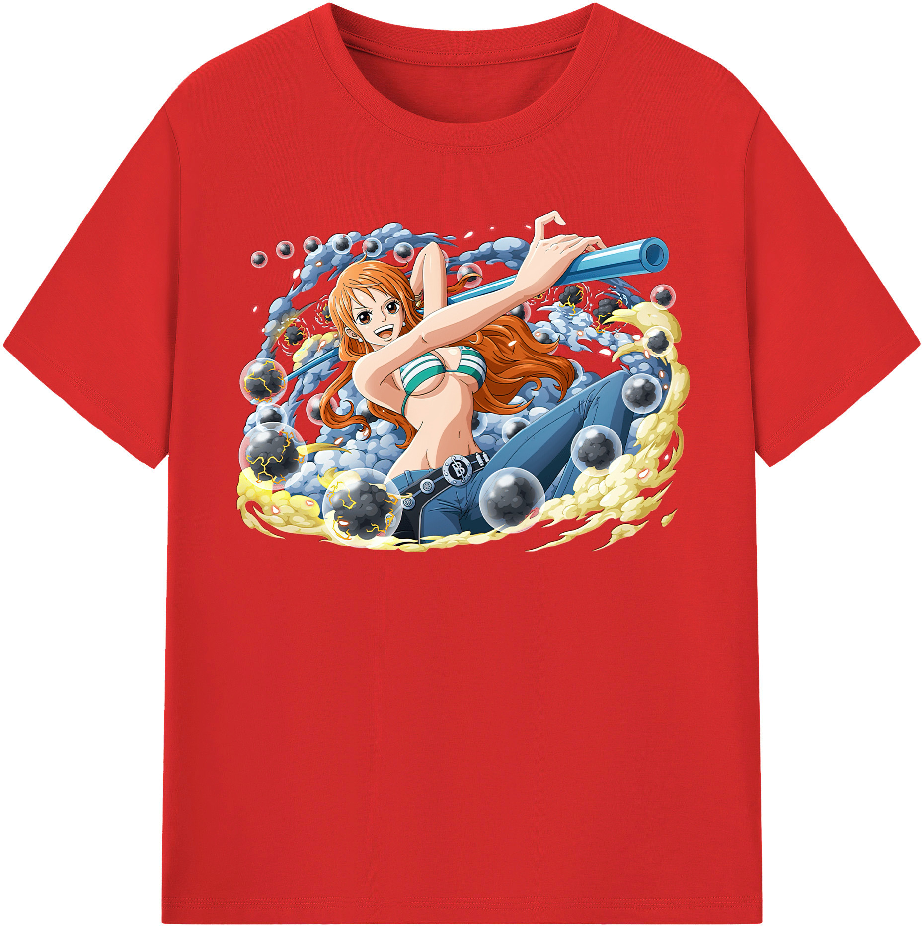 ワンピース ナミ ONE PIECE Nami 綿100％半袖Tシャツ（フロントプリント）