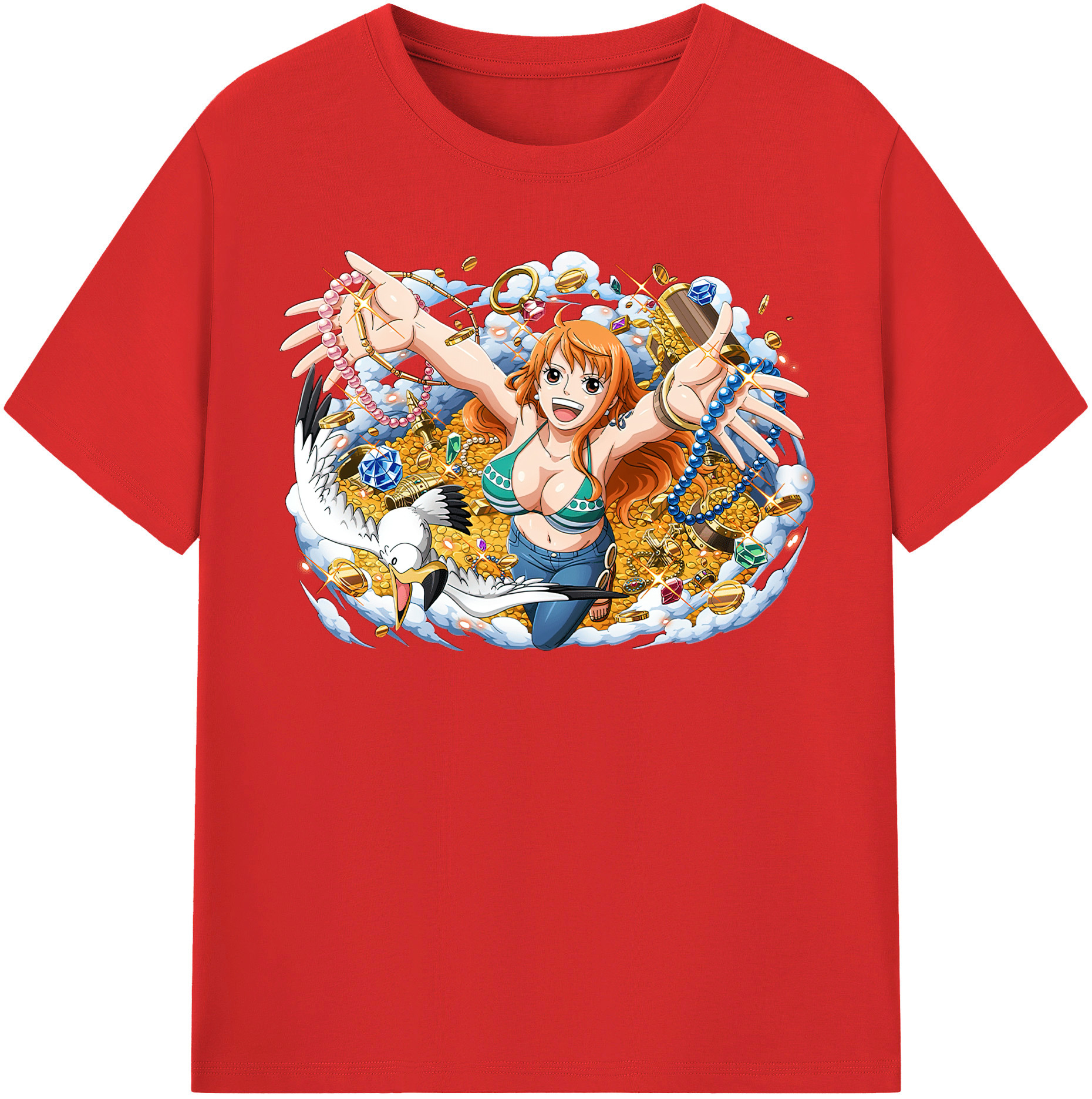 ワンピース ナミ ONE PIECE Nami 綿100％半袖Tシャツ（フロントプリント）