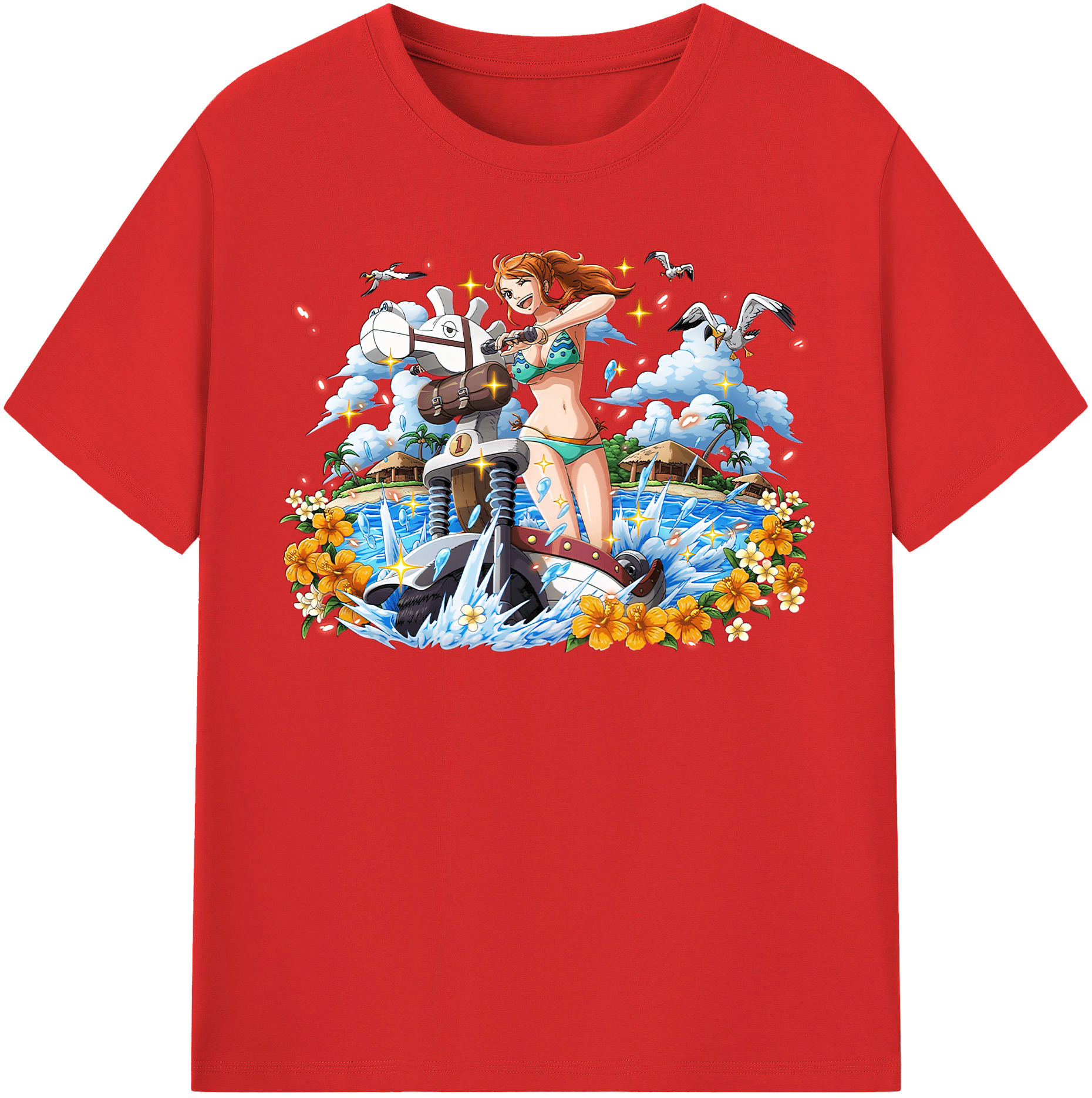 ワンピース ナミ ONE PIECE Nami 綿100％半袖Tシャツ（フロントプリント）