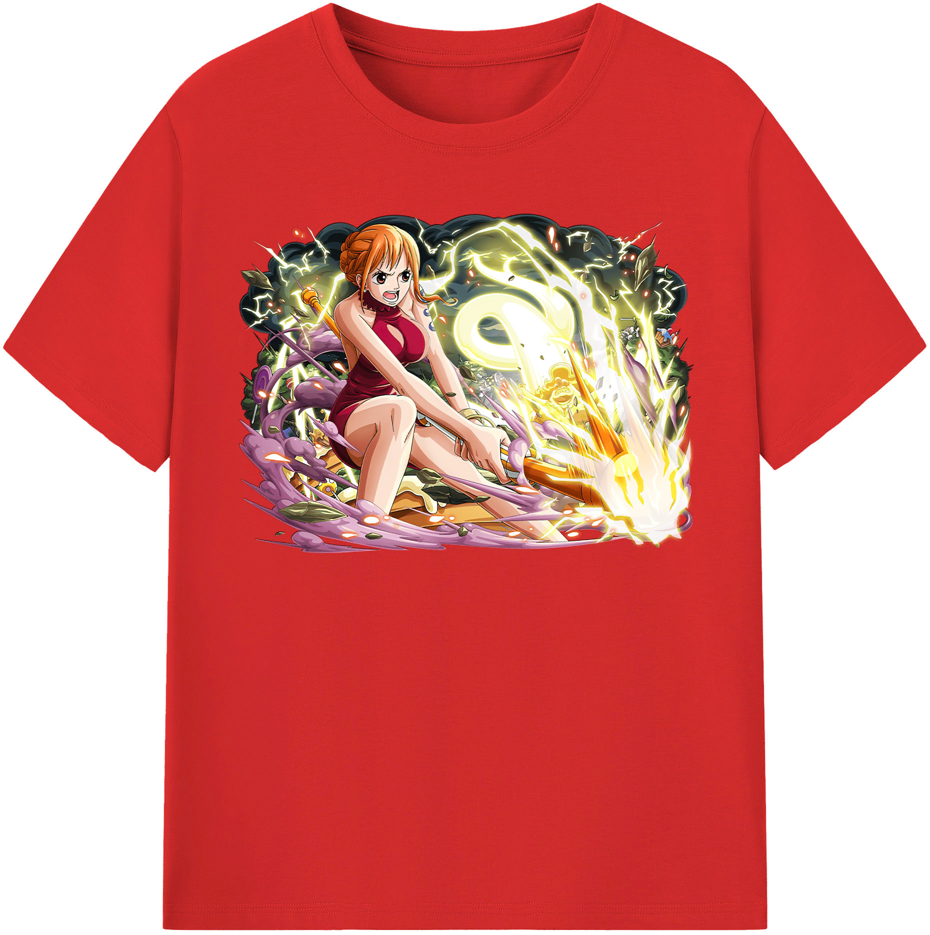ワンピース ナミ ONE PIECE Nami 綿100％半袖Tシャツ（フロントプリント）