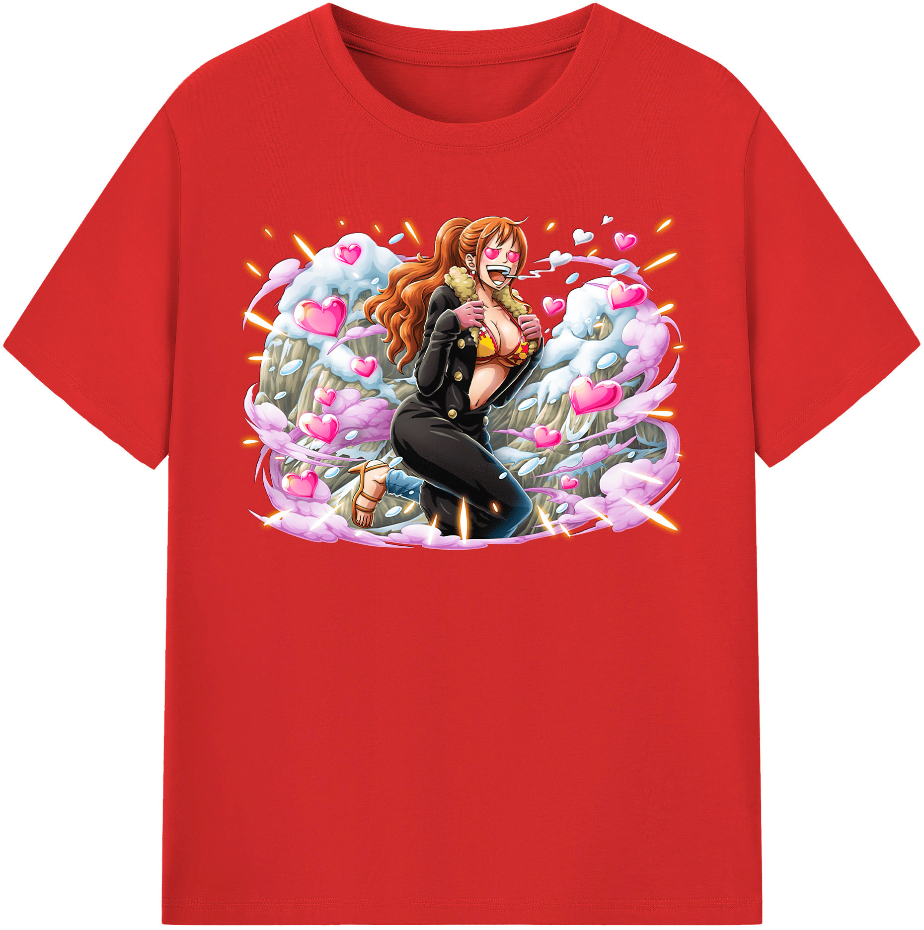 ワンピース ナミ ONE PIECE Nami 綿100％半袖Tシャツ（フロントプリント）