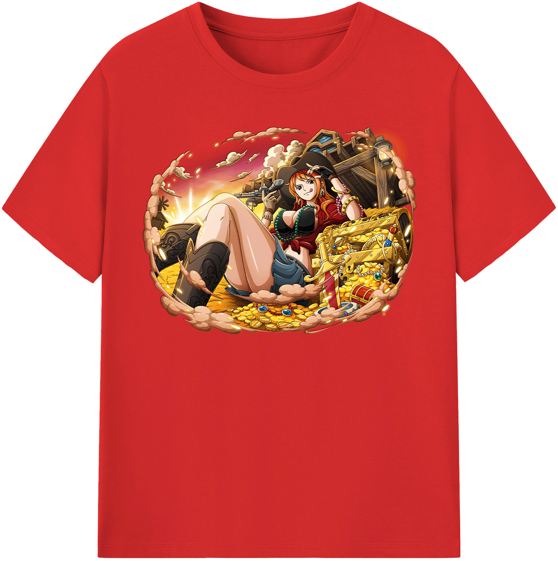 ワンピース ナミ ONE PIECE Nami 綿100％半袖Tシャツ（フロントプリント）