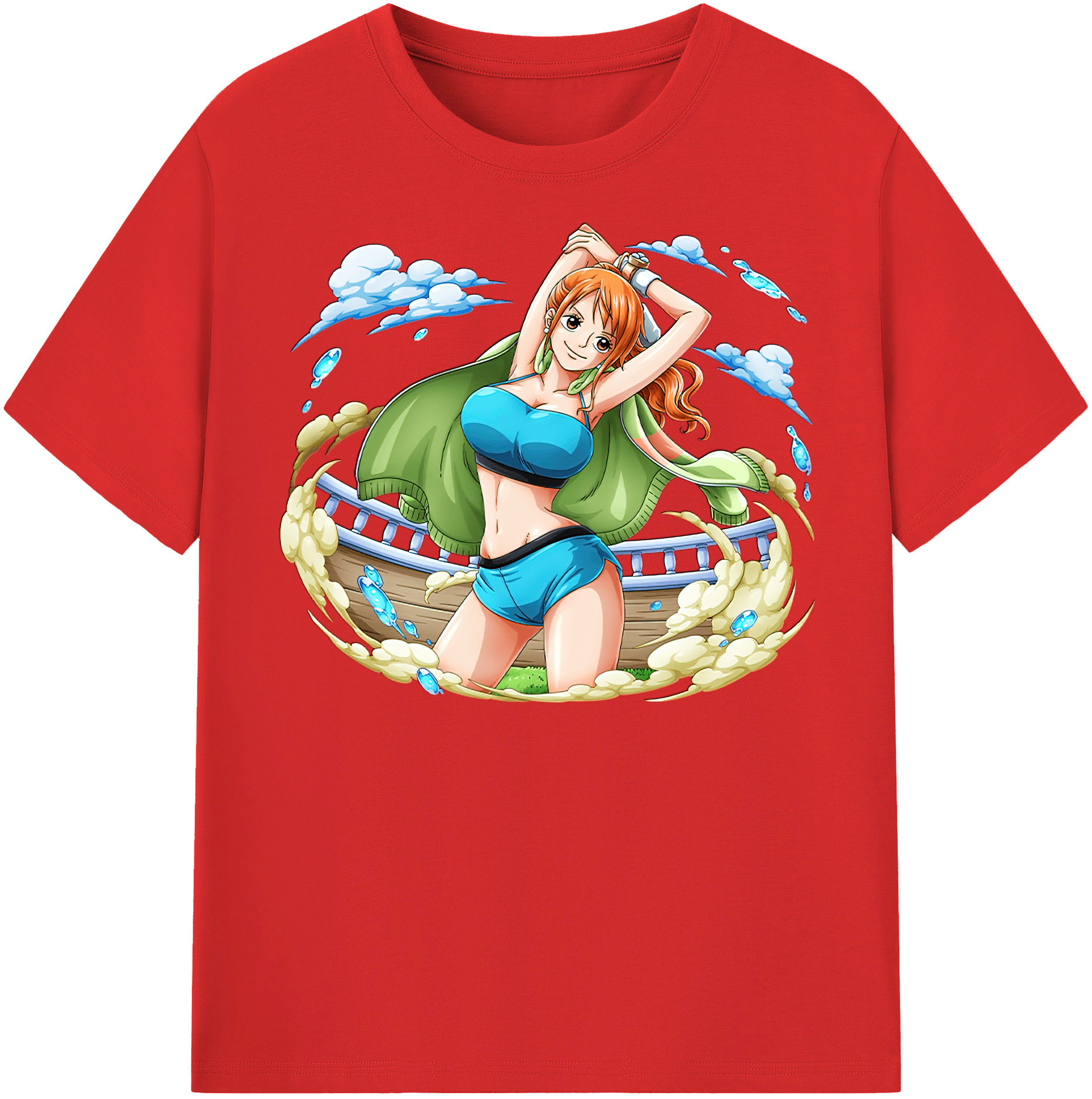 ワンピース ナミ ONE PIECE Nami 綿100％半袖Tシャツ（フロントプリント）