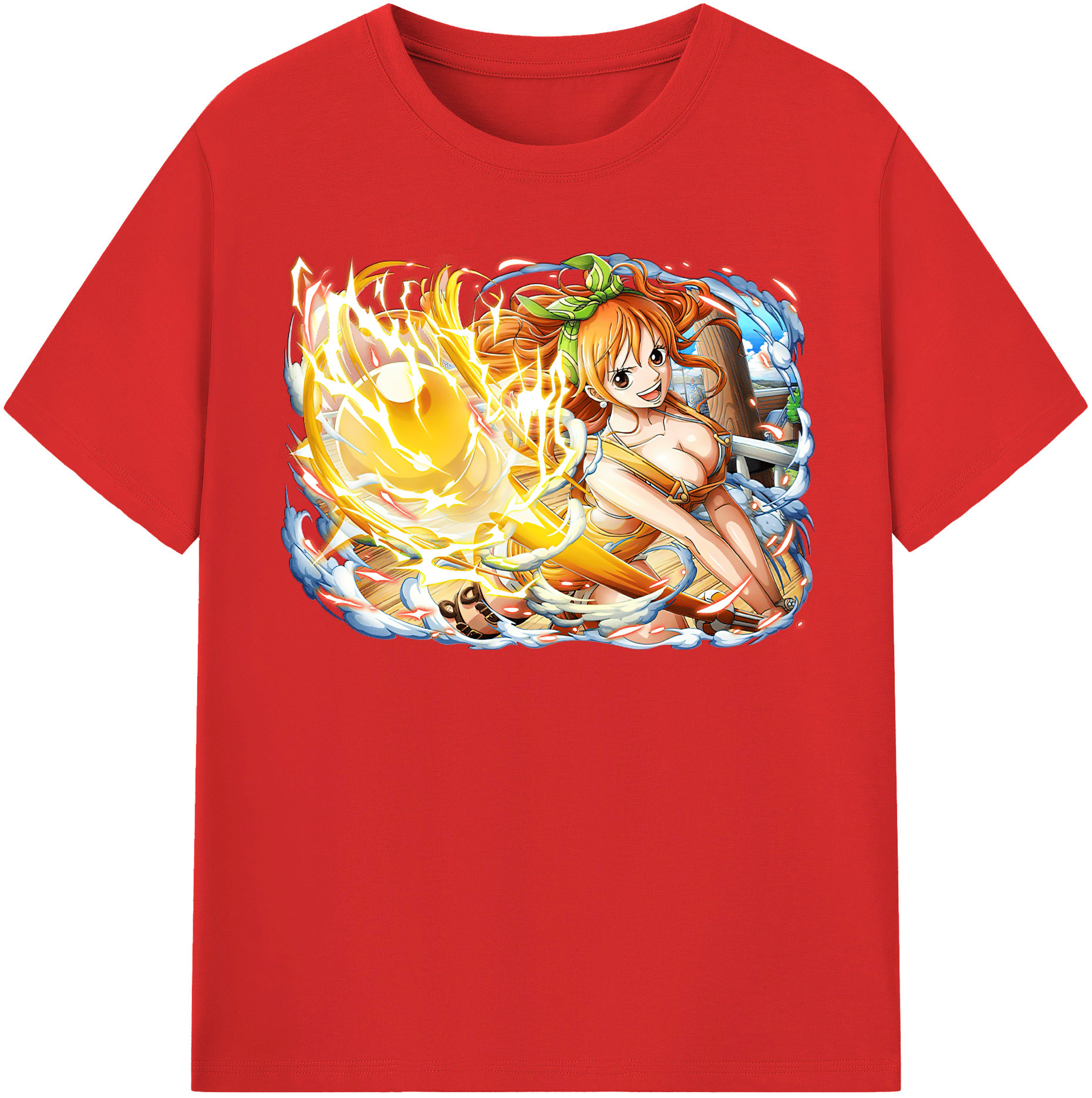 ワンピース ナミ ONE PIECE Nami 綿100％半袖Tシャツ（フロントプリント）